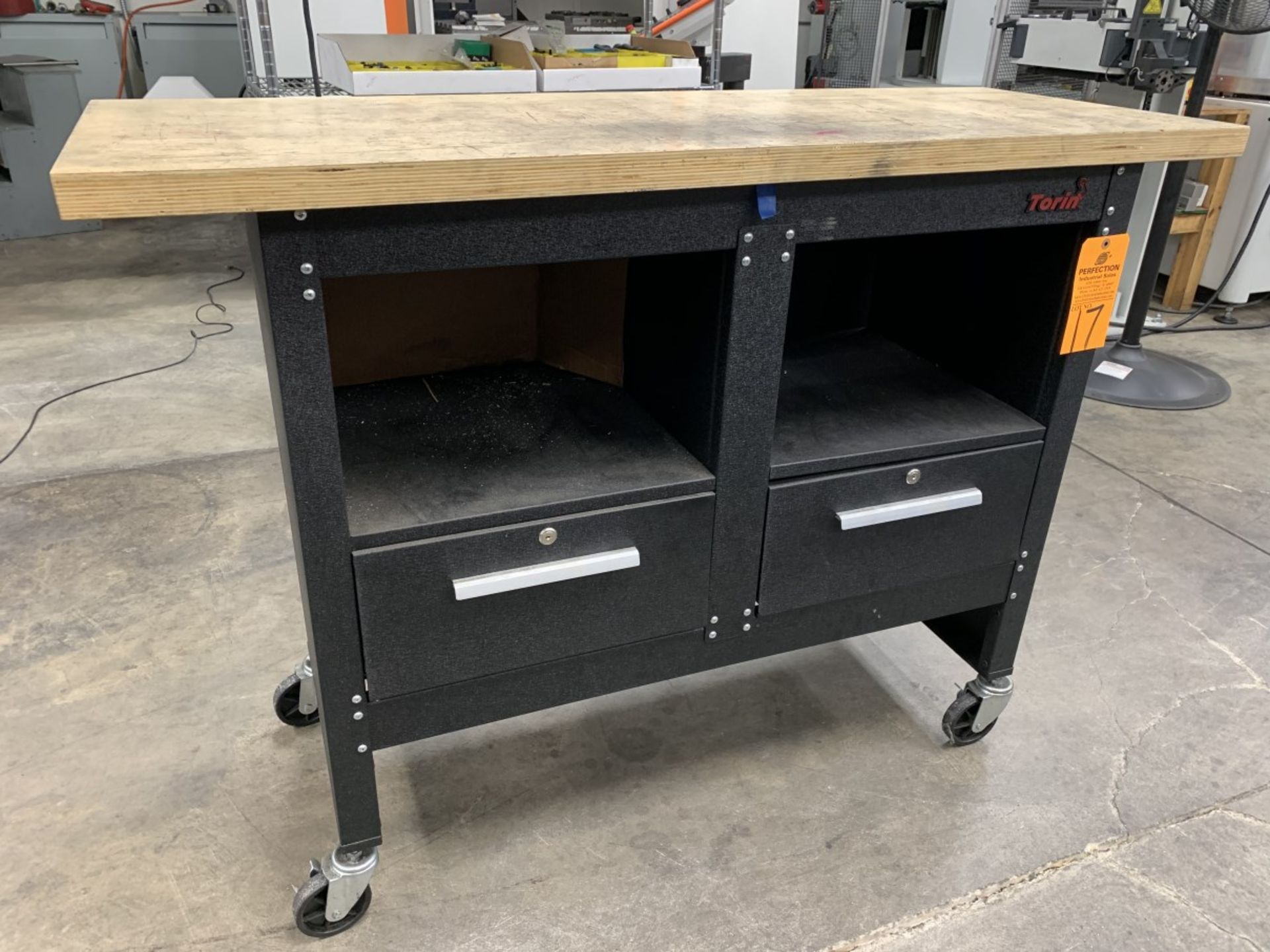 Torin 54" x 20" Wood Top Rolling Work Bench (Located at: R & D Components)