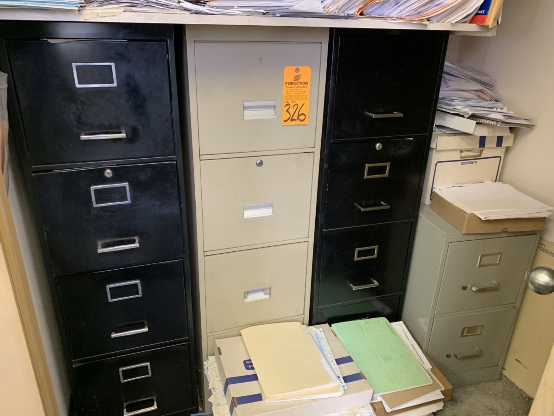 Lot of (4) File Cabinets (Located at: Goudie Tool & Engineering )