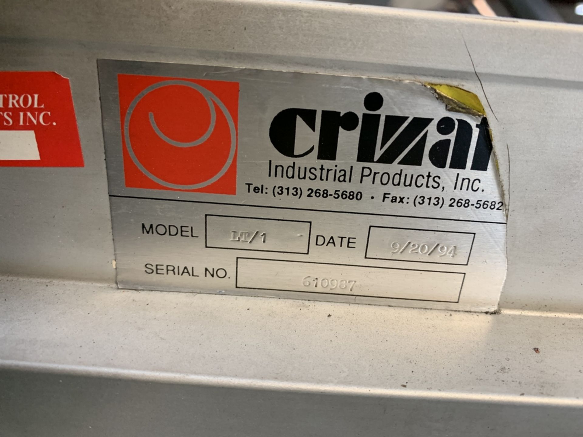 CRIZAF LT/1 Belt Conveyor, s/n 610987 BLDG #1 - Image 2 of 2