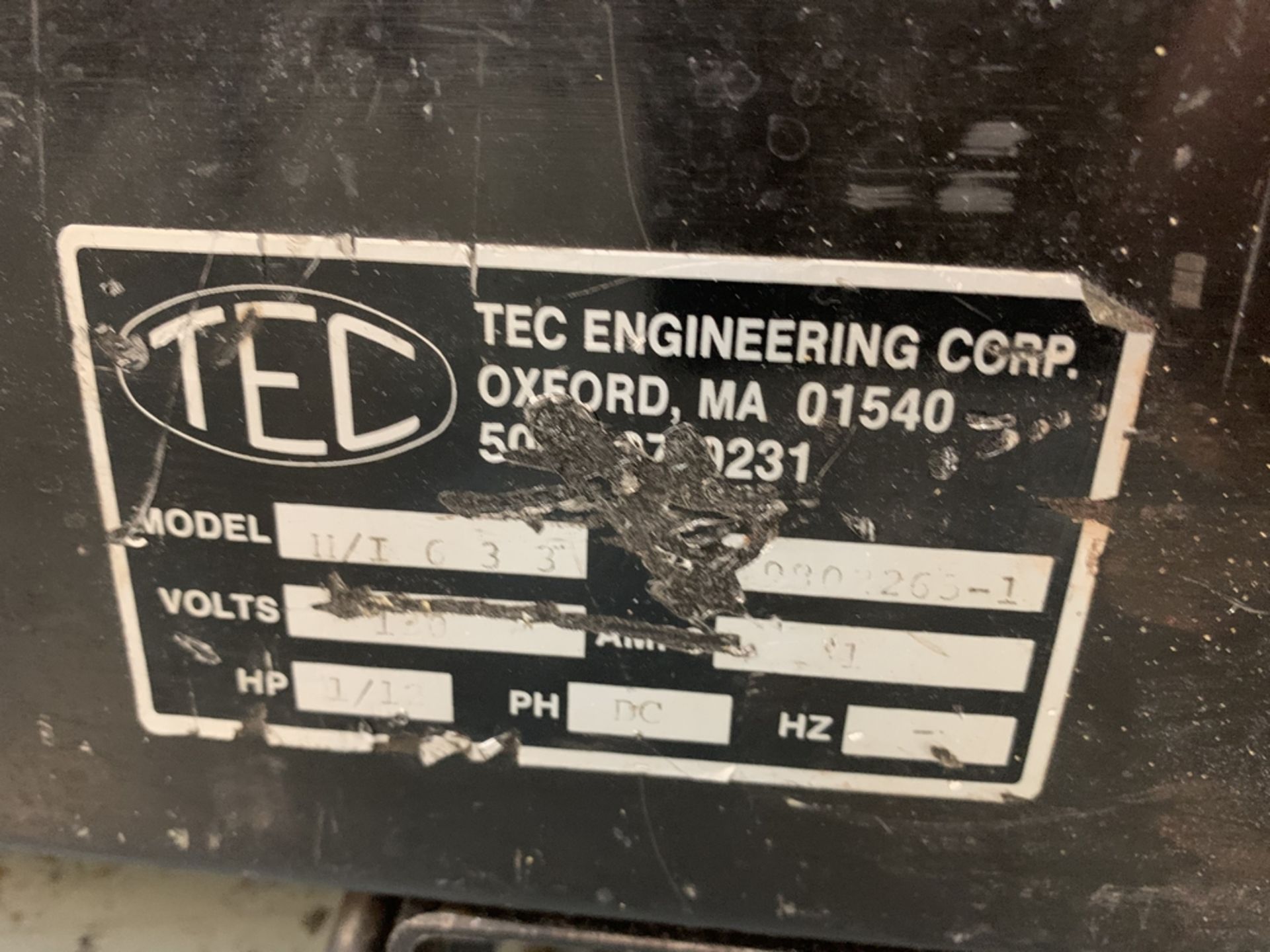 TEC H/I Belt Conveyor, s/n 9802265-1 BLDG #1 - Image 2 of 2