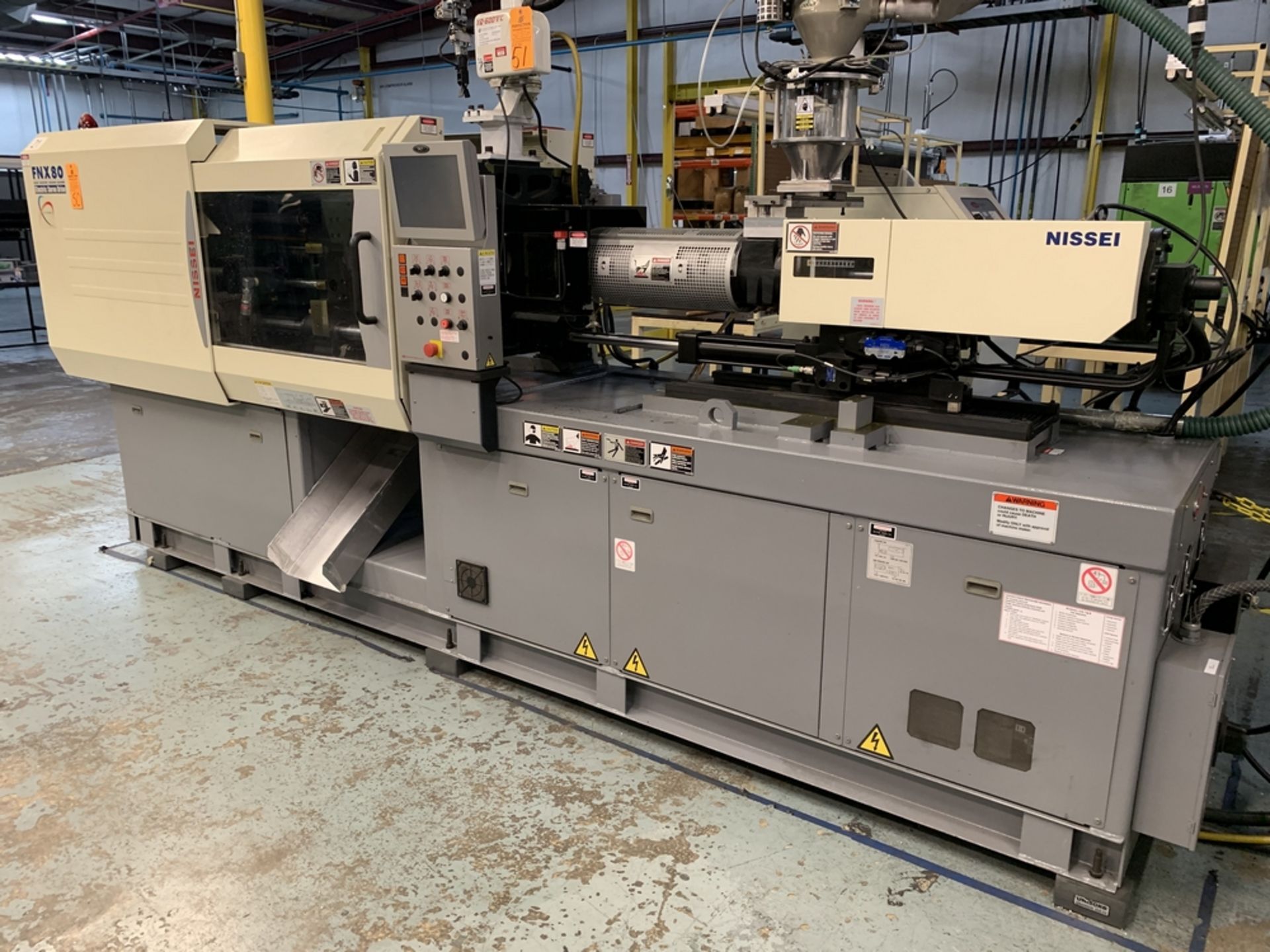 2012 NISSEI FNX80-9A Servo Electric Injection Molding Machine, s/n S10811061K1, 89 Ton, 4.2 Oz Shot, - Image 2 of 5