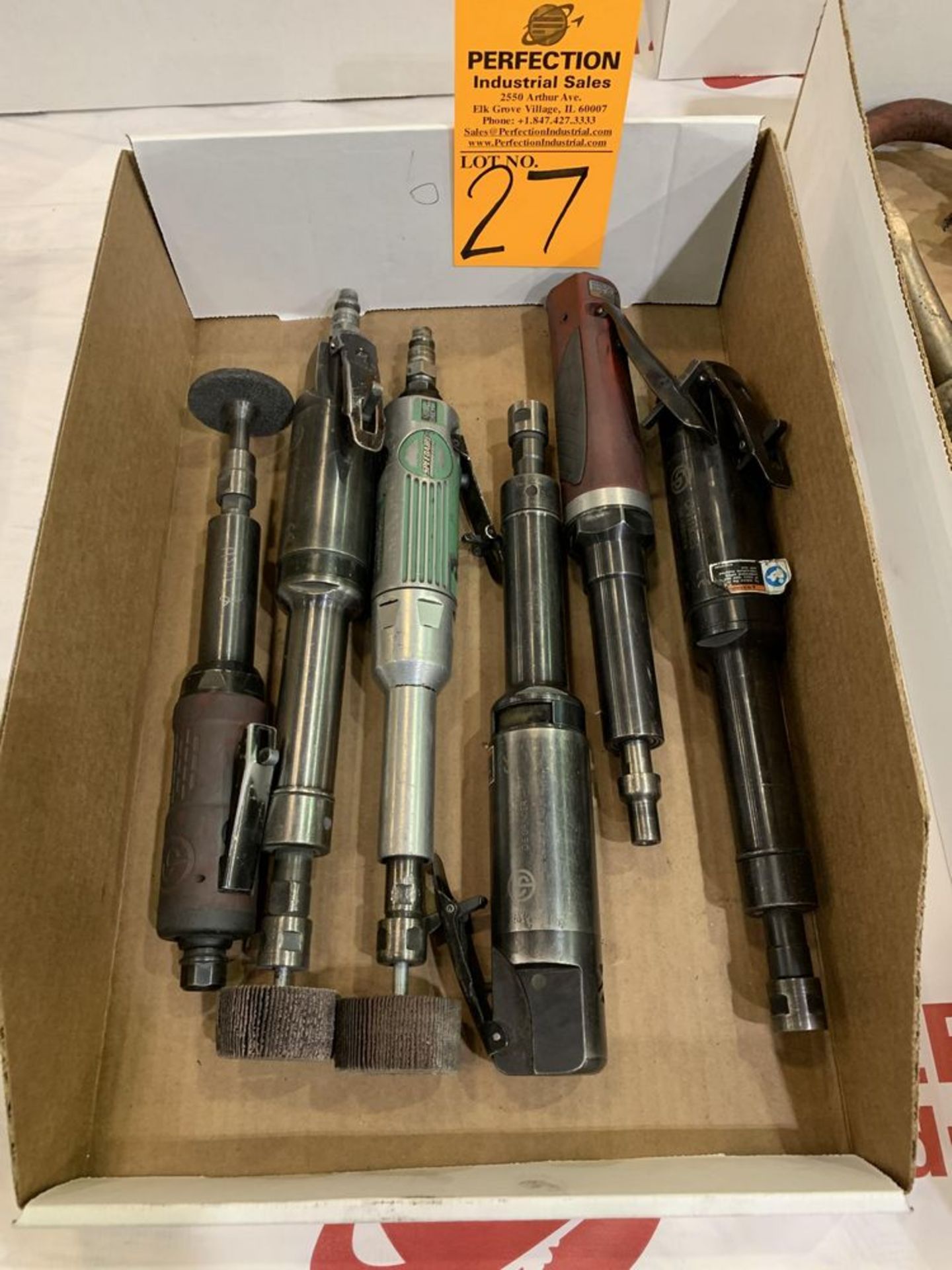 Lot of (6) Pneumatic Straight Grinders