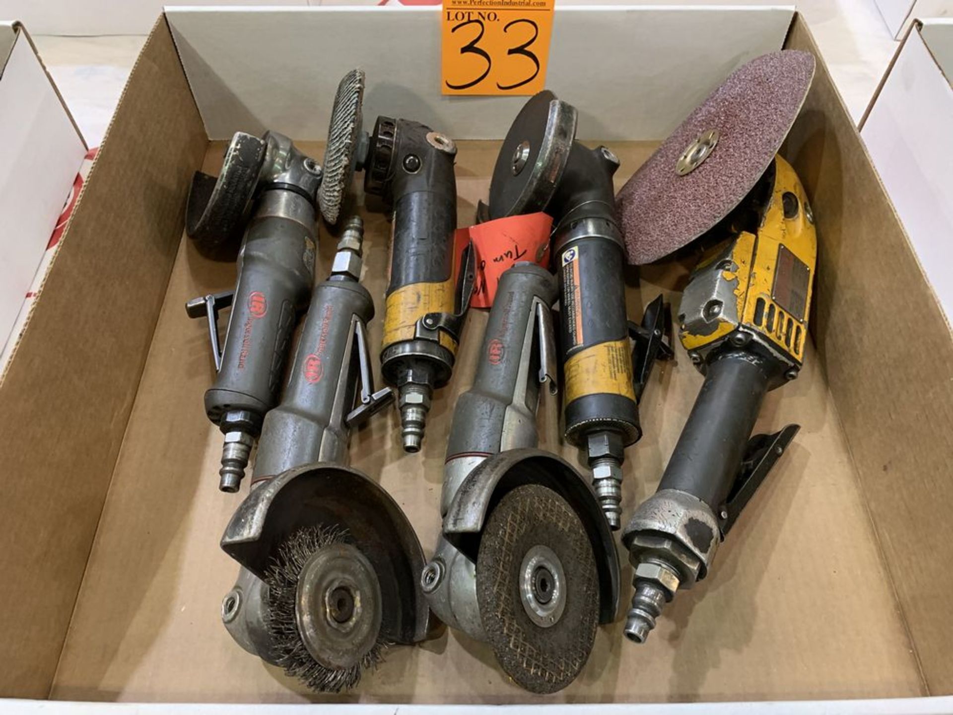 Lot of (6) Pneumatic Angle Grinders