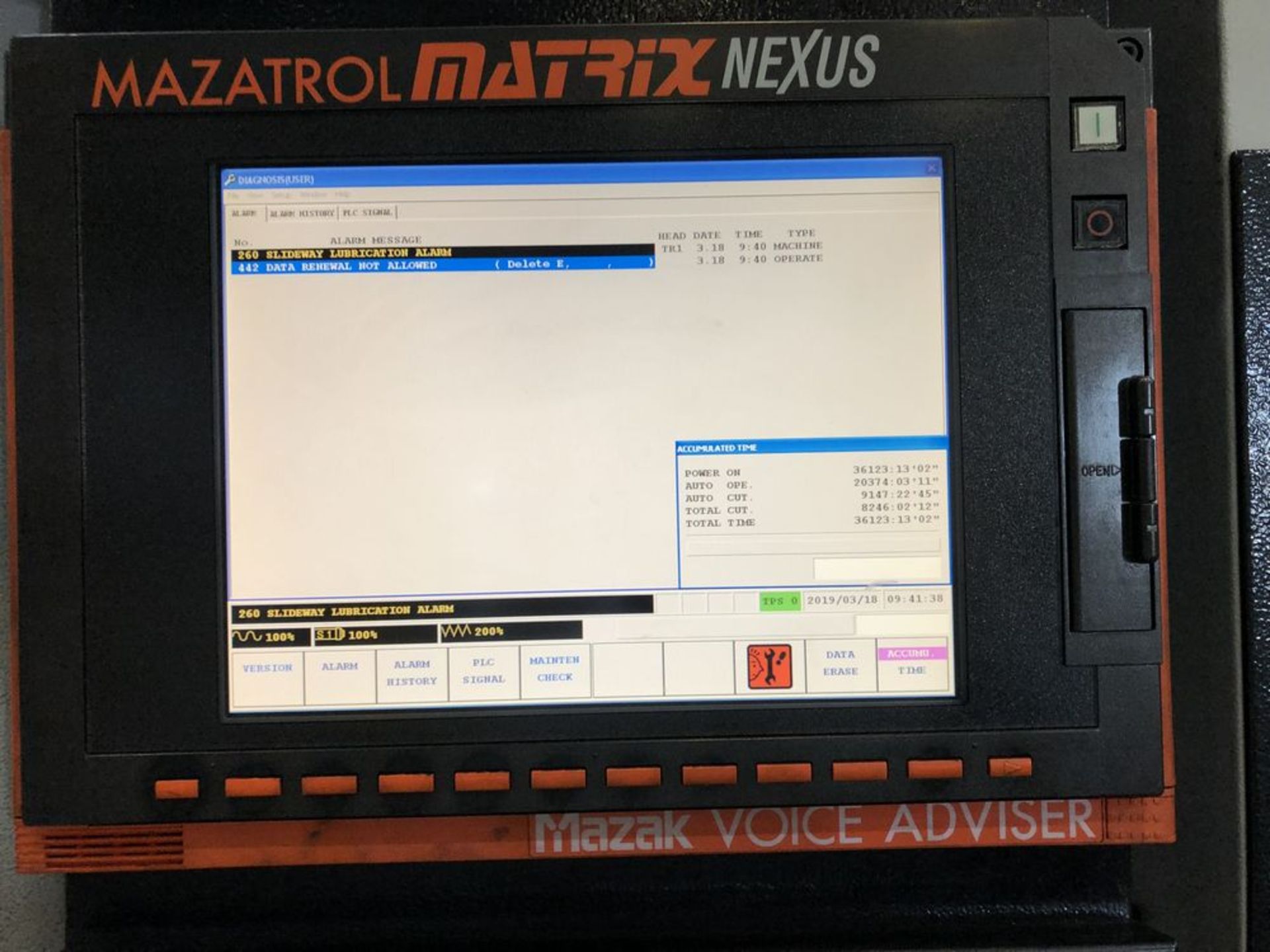 2010 MAZAK CYBERTECH 4500M CNC Turning Center, s/n 219377, Mazatrol Matrix Nexus CNC Control - Image 13 of 14