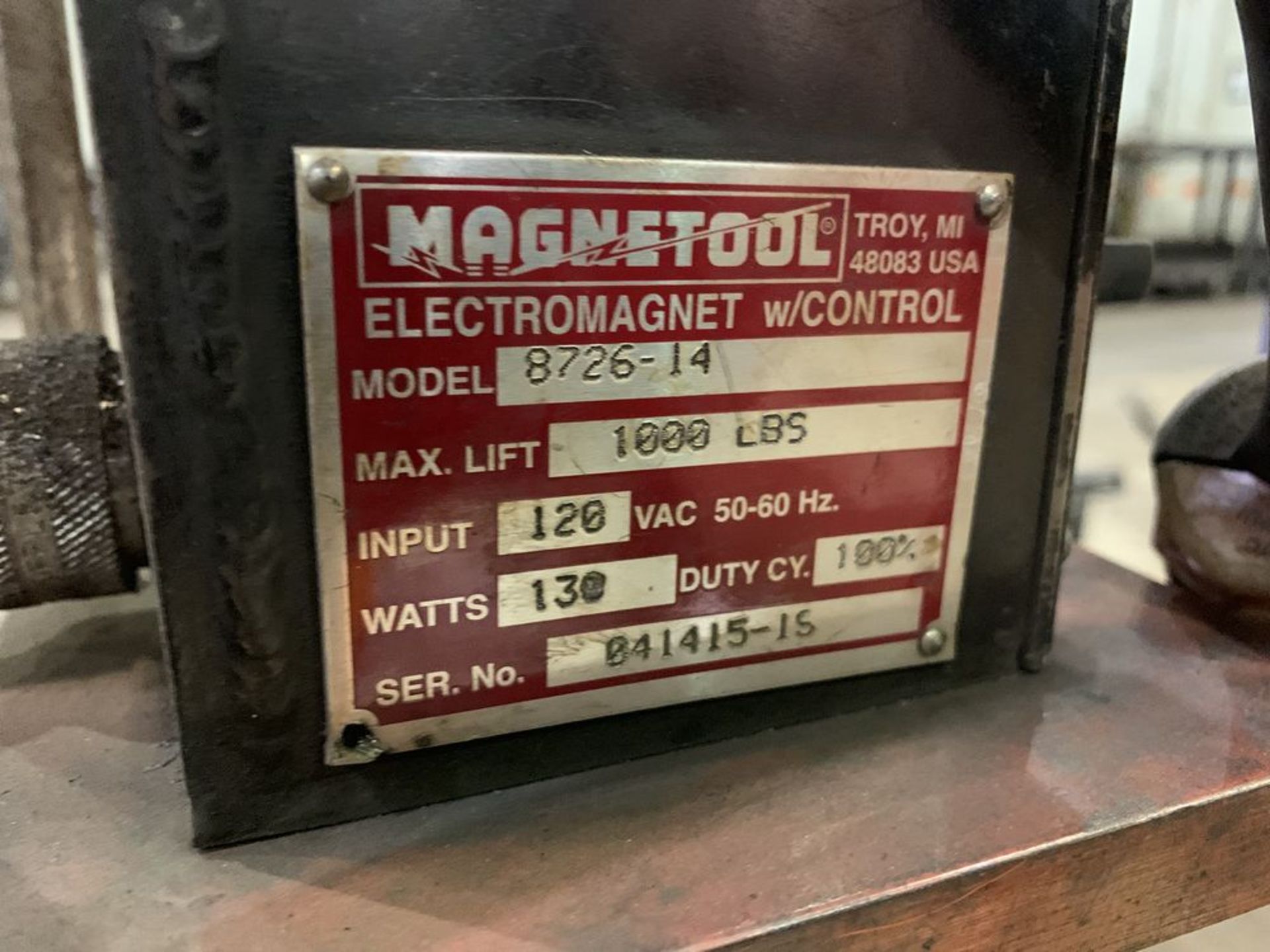 Magnetool 8726-14 Electro Magnet, 1,000 LB Capacity - Bild 2 aus 2