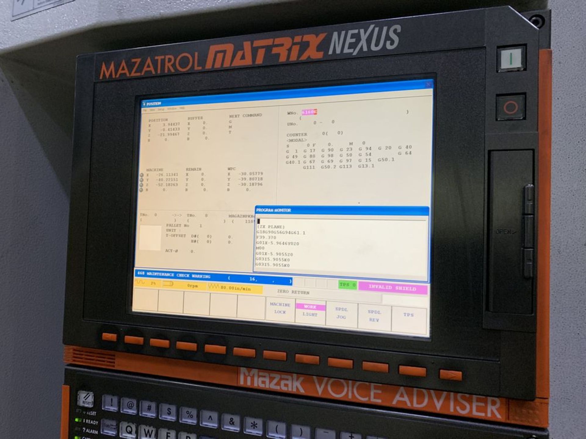 2010 MAZAK 8800 CNC Horizontal Machining Center, s/n 218382, Mazatrol Matrix Nexus CNC Control - Image 11 of 17