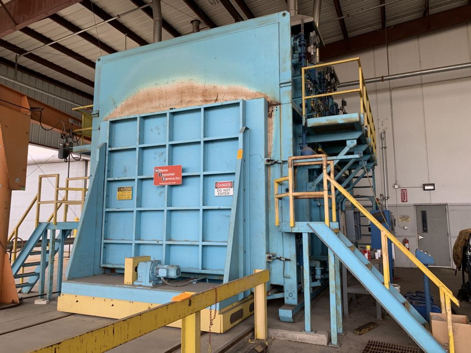 2012 WILLIAMS Car Bottom Stress Relief Furnace s/n 02710, 1250 Deg F Max Temp, Natural Gas,