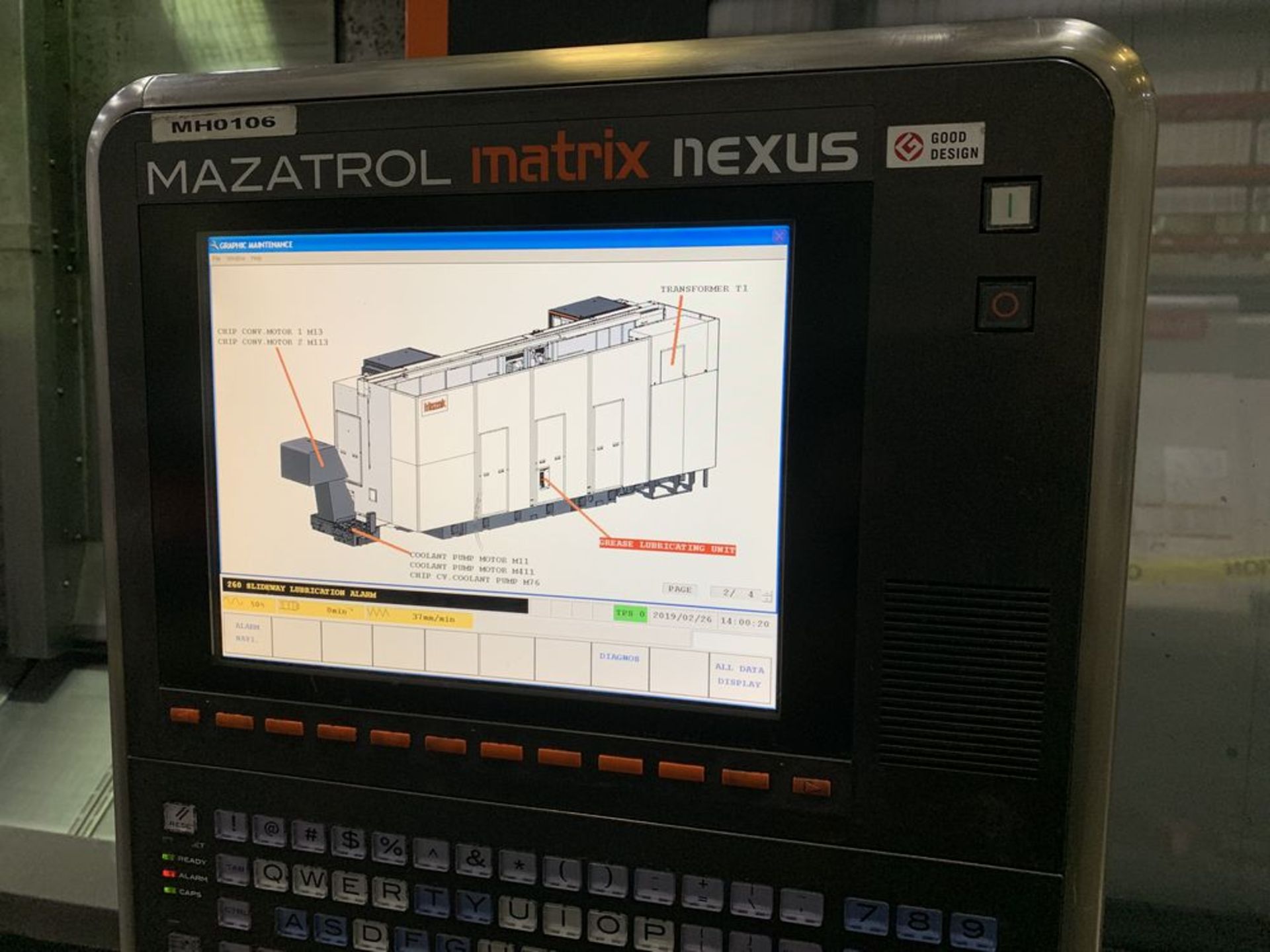 2012 MAZAK CYBERTECH 4500M CNC Turning Center, s/n 234333, Mazatrol Matrix Nexus CNC Control - Image 9 of 12