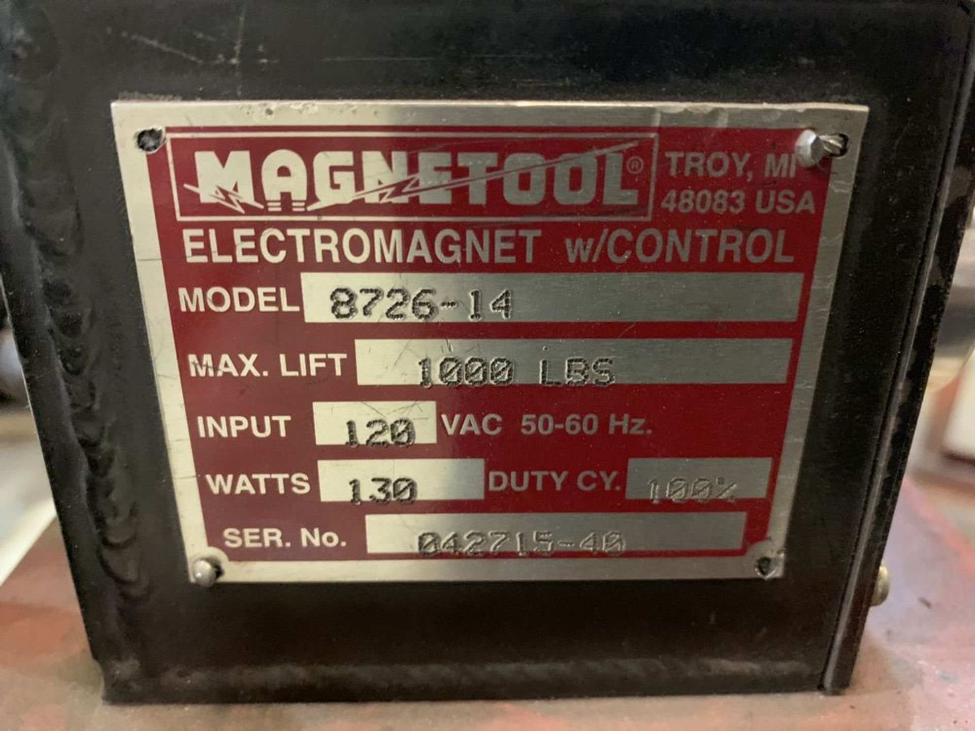Magnetool 8726-14 Electro Magnet, 1,000 LB Capacity - Bild 2 aus 2
