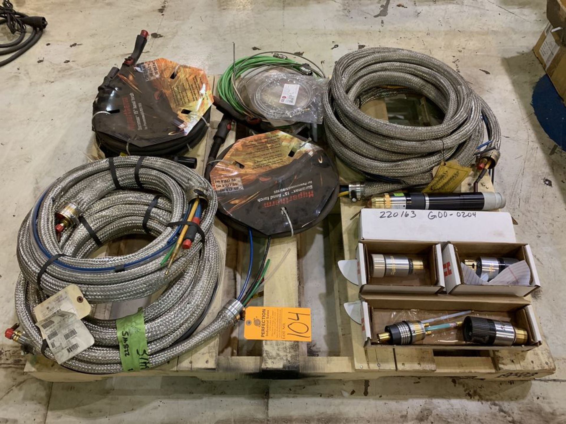 Lot of Hypertherm Insulated Cable, Tips, and Hose