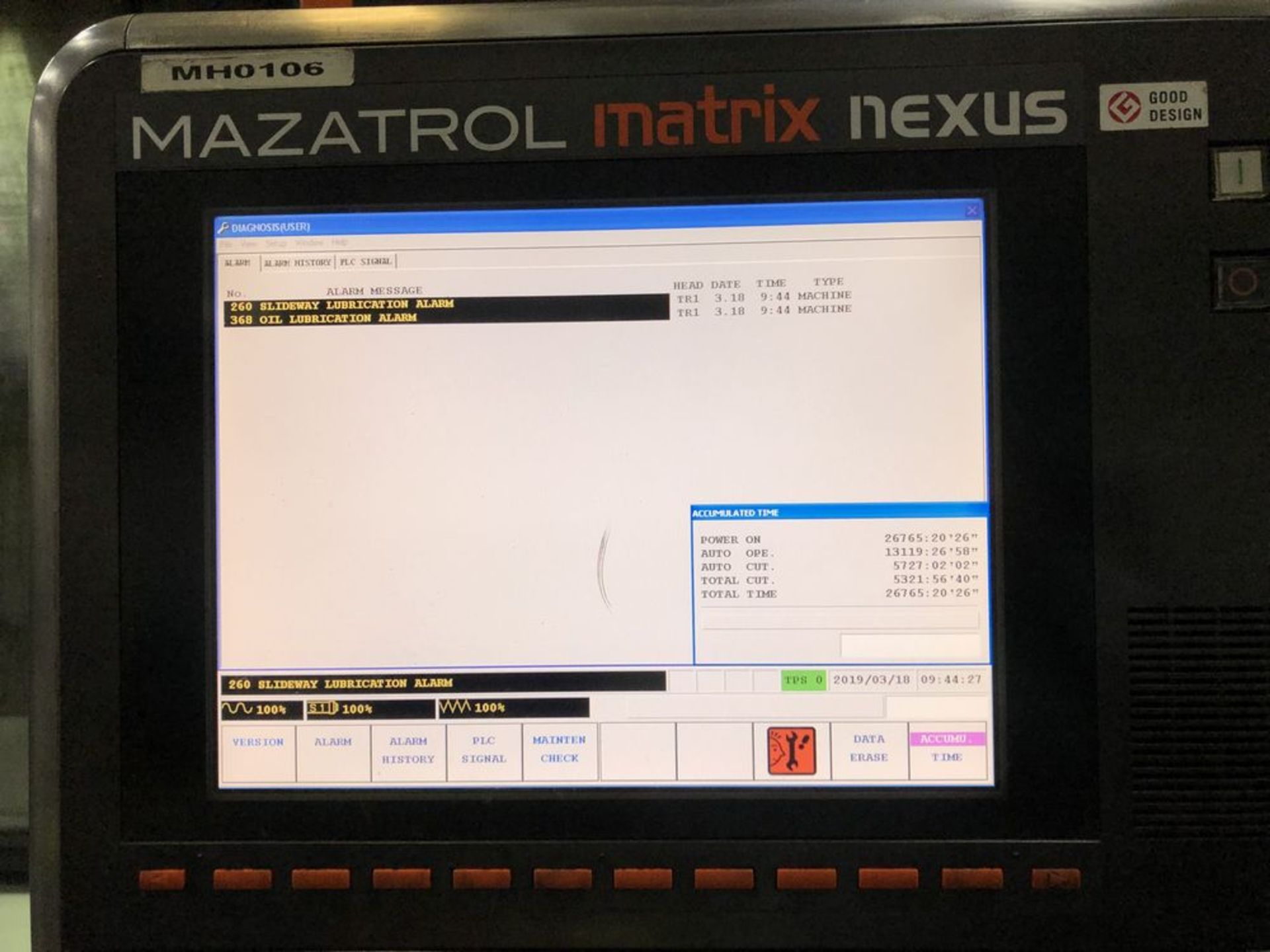 2012 MAZAK CYBERTECH 4500M CNC Turning Center, s/n 234333, Mazatrol Matrix Nexus CNC Control - Image 11 of 12