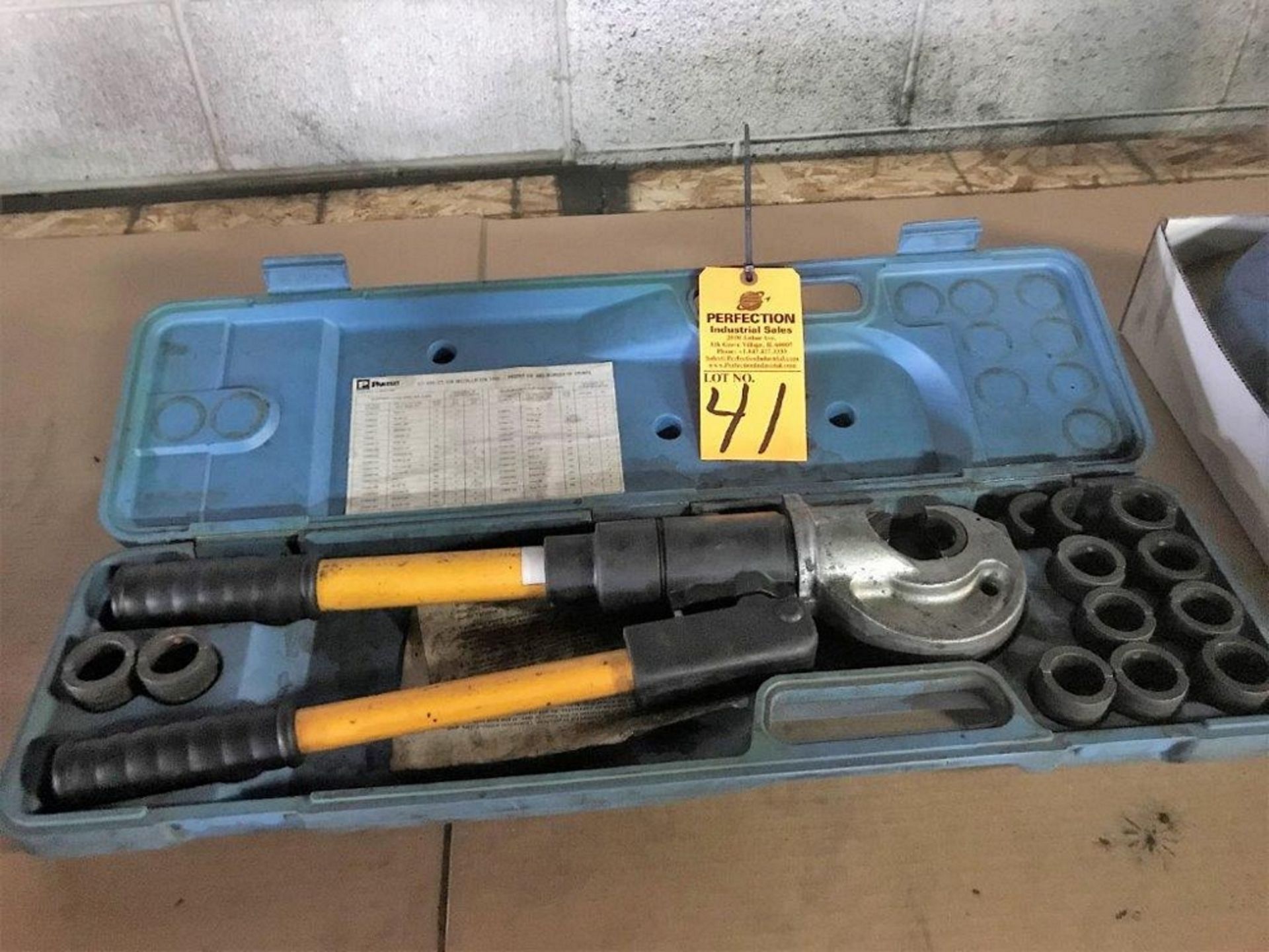 Panduit Ct-920 Hydraulic Crimping Tool with Dies