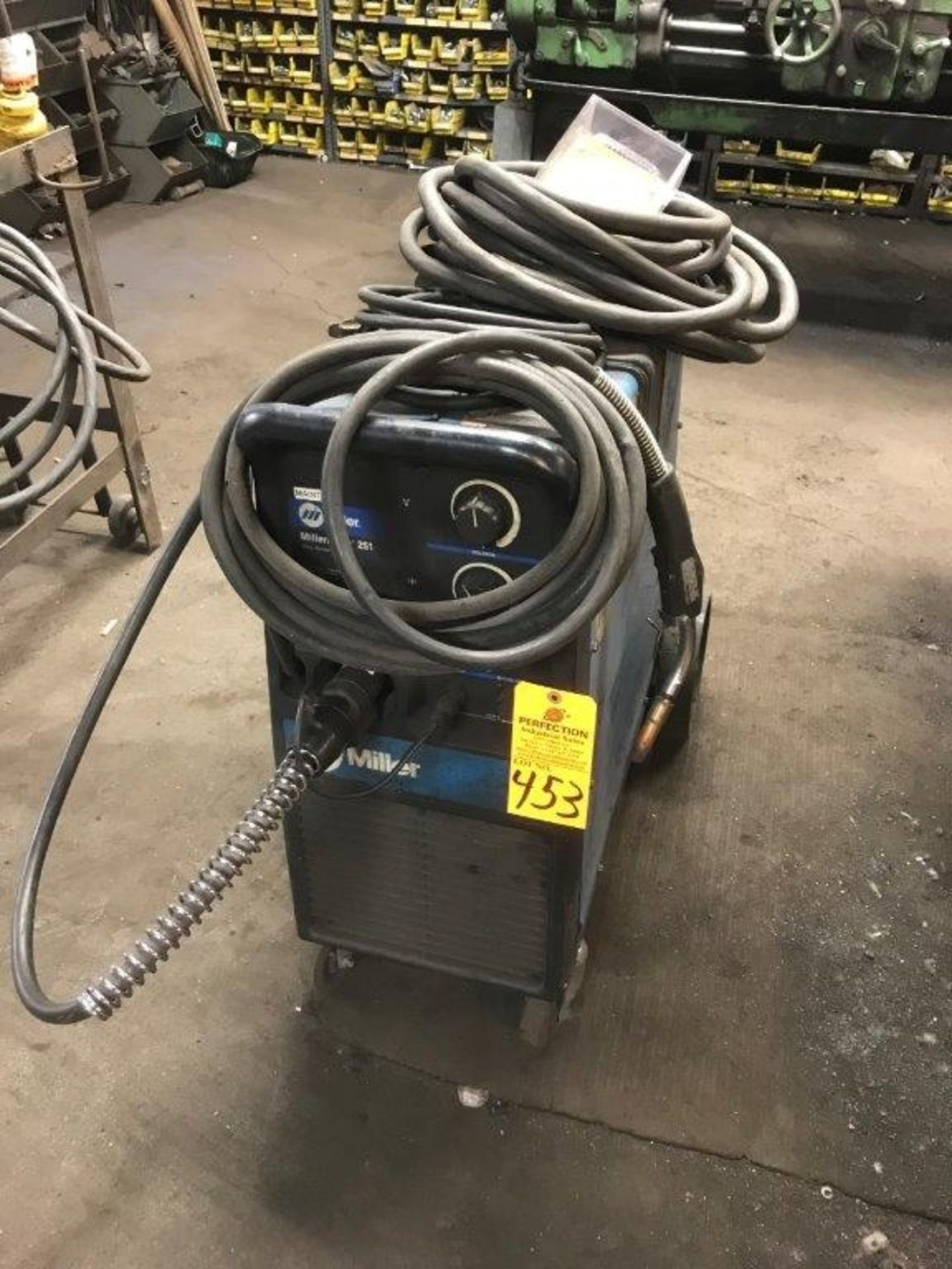 MILLER MILLERMATIC 251 WIRE WELDER, S/N LE468945, ON CART