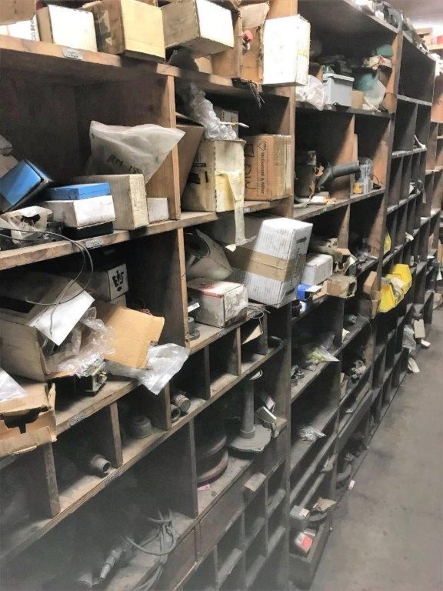 CONTENTS OF MACHINE SHOP PARTS ROOM WITH FACILITY MAINTENANCE AND SPARE MACHINE PARTS. - Image 5 of 6