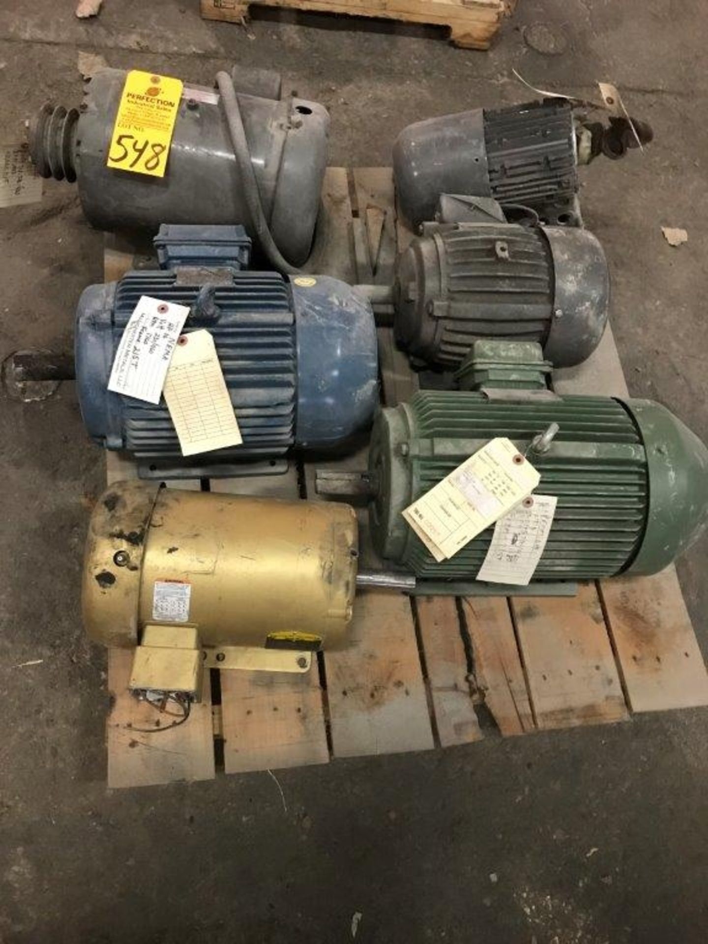 (6) ELECTRIC MOTORS 3 TO 10 HP. RANGE