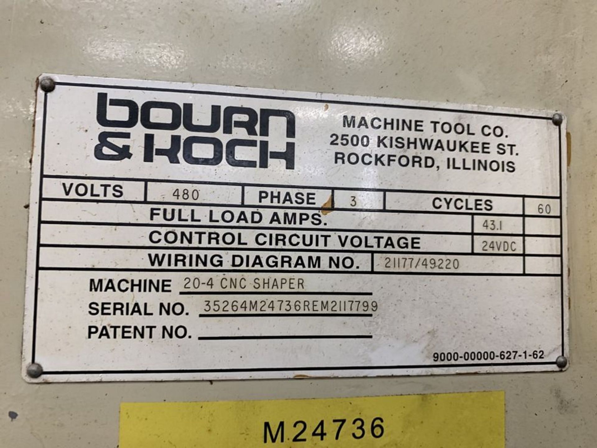 FELLOWS 20-4 CNC Gear Shaper, s/n 35264, GE Fanuc Series 16i-M CNC Control, 20" Chuck | M24736 ( - Image 6 of 6