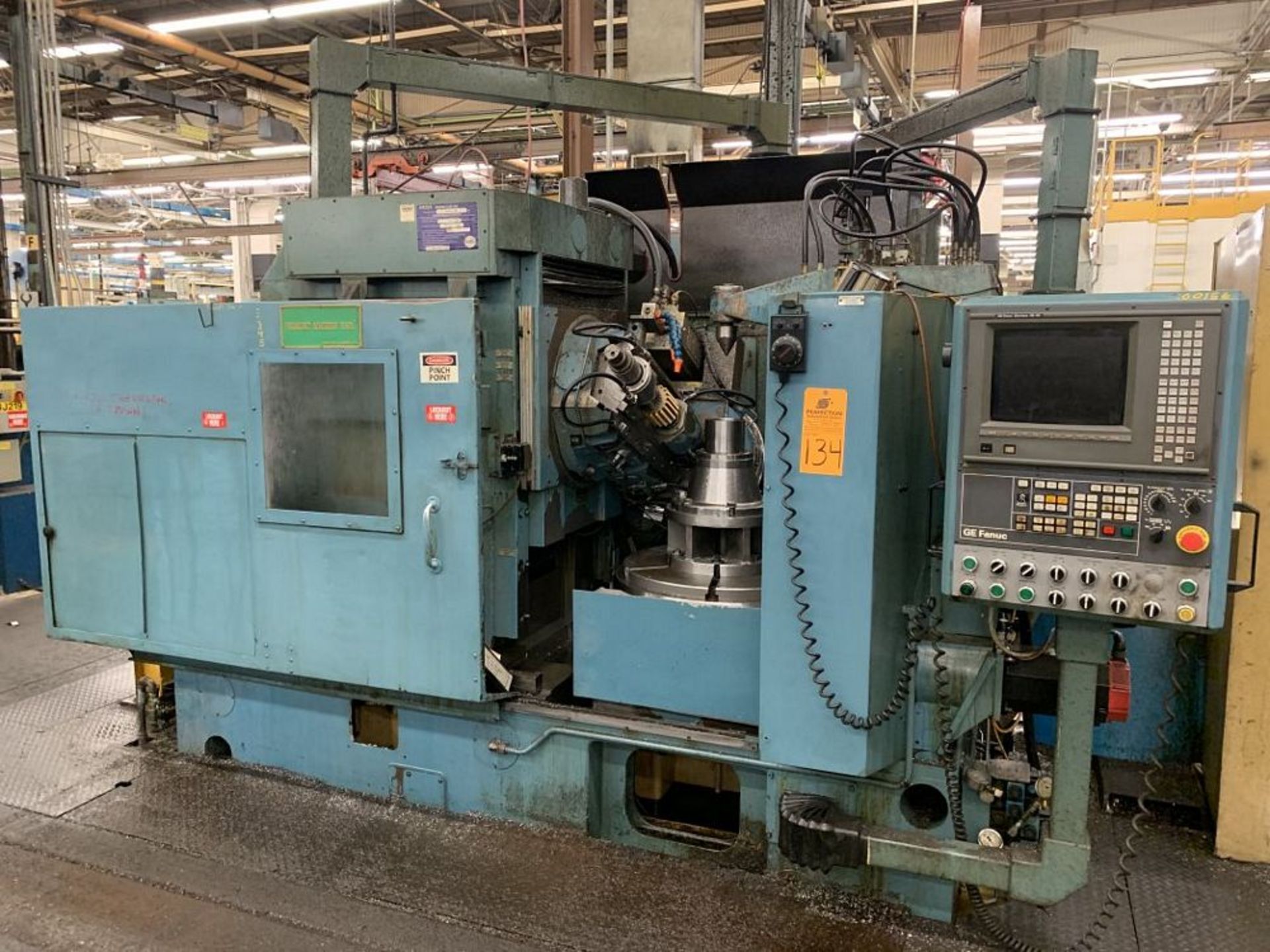 LIEBHERR L-902 CNC Gear Hobber, s/n 0922/6, GE Fanuc Series 16M CNC Control, 35.4" Workpiece Dia,