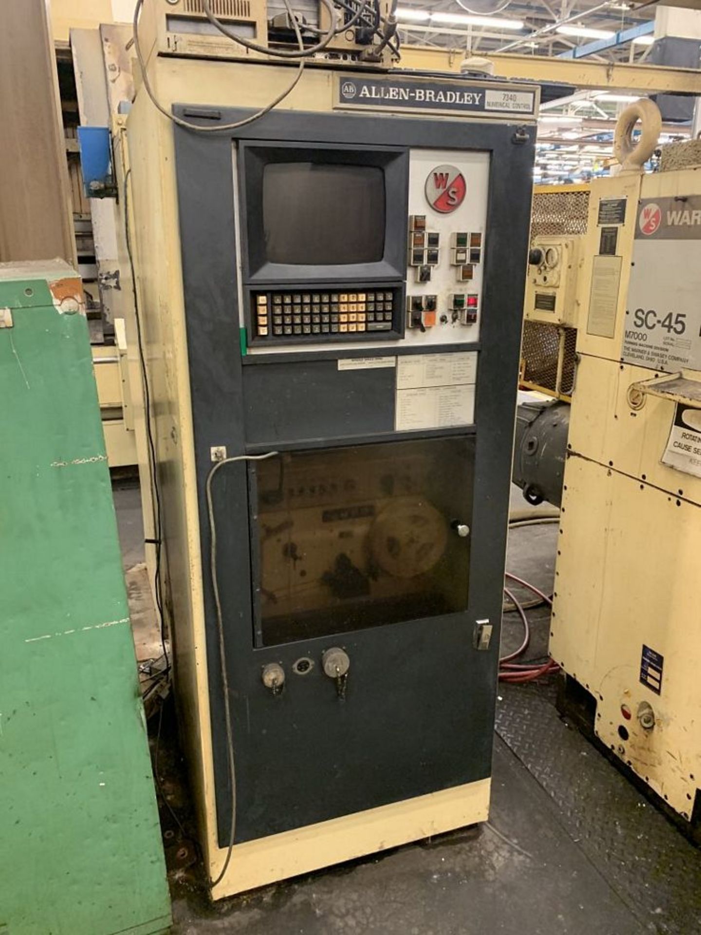 WARNER & SWASEY SC-45 M700 CNC Turret Lathe, s/n 3100644, Allen-Bradley 7340 CNC Control, 48" - Image 4 of 4