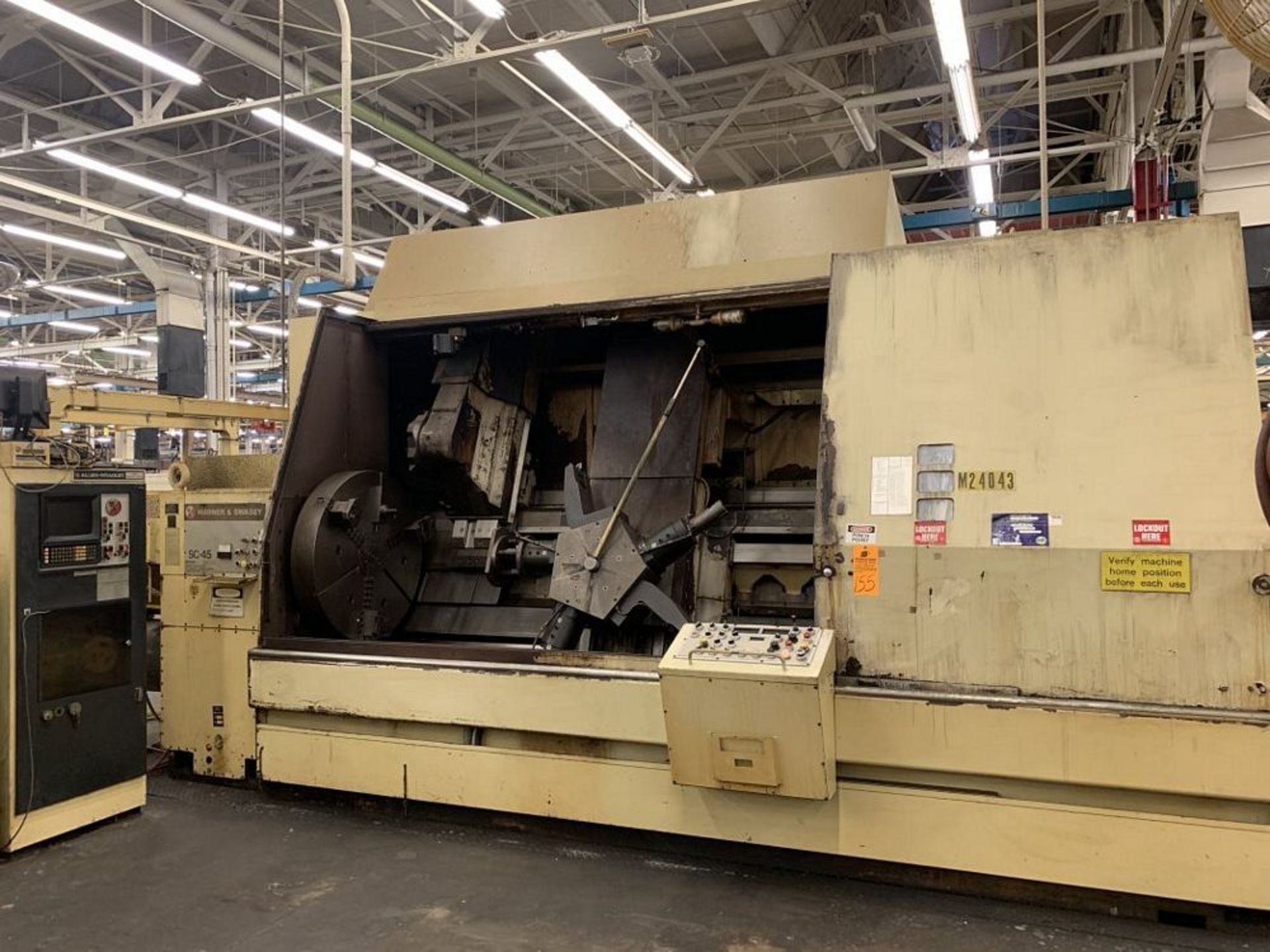 WARNER & SWASEY SC-45 M700 CNC Turret Lathe, s/n 3100644, Allen-Bradley 7340 CNC Control, 48"