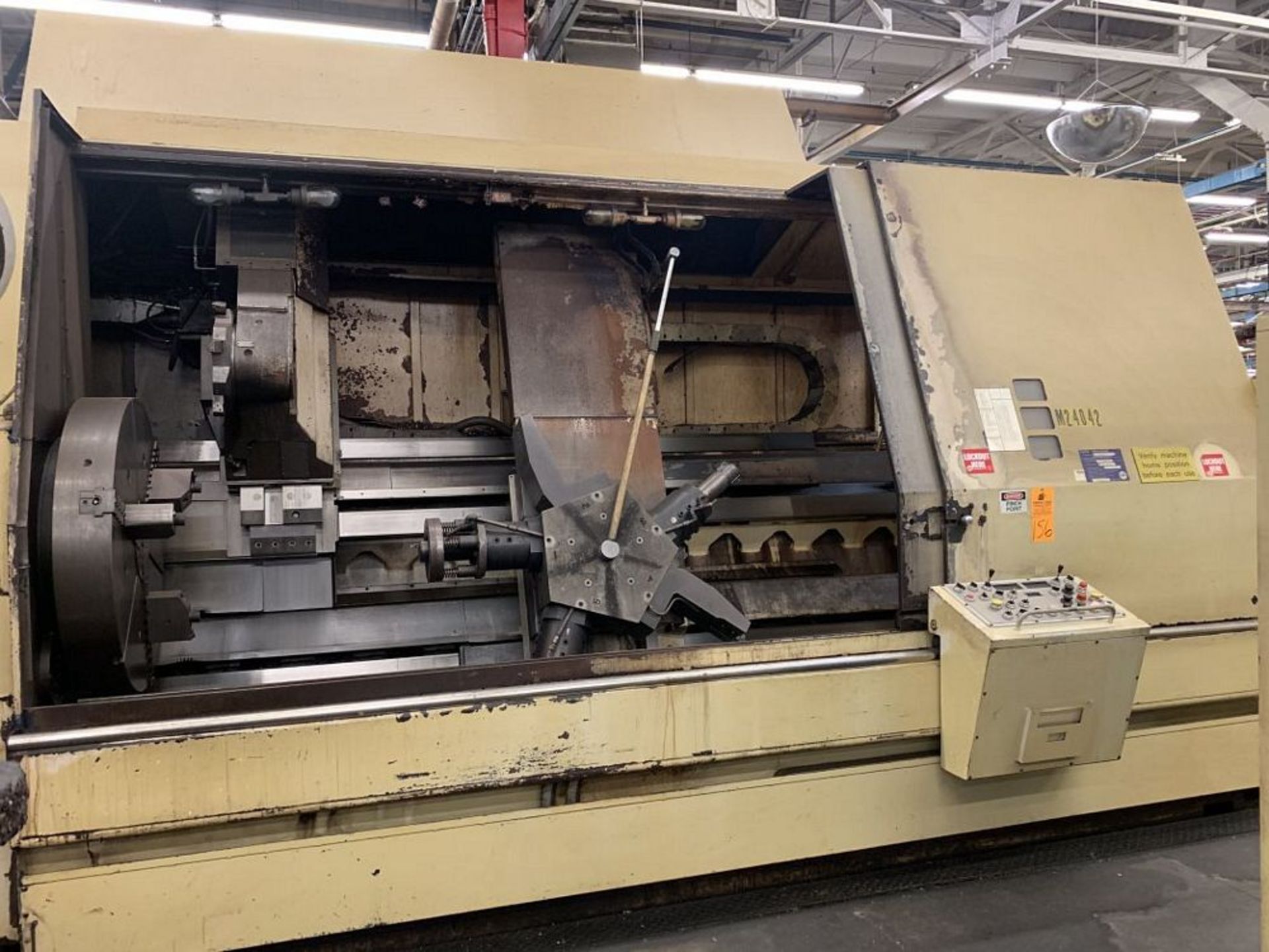 WARNER & SWASEY SC-45 M700 CNC Turret Lathe, s/n 3100643, Allen-Bradley 7340 CNC Control, 48" - Image 2 of 5