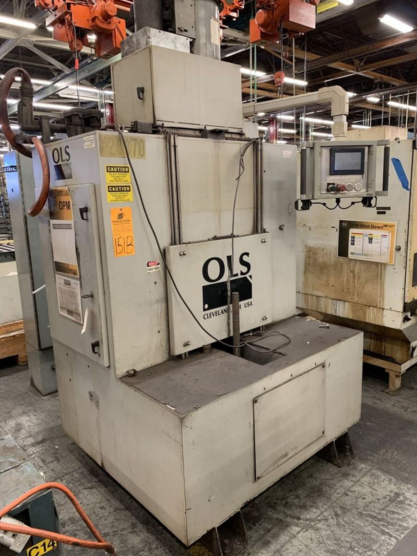 OLS 200-4B/D/AS Gear Deburrer, s/n 456, PLC Control | CZM28370 (Location E98)