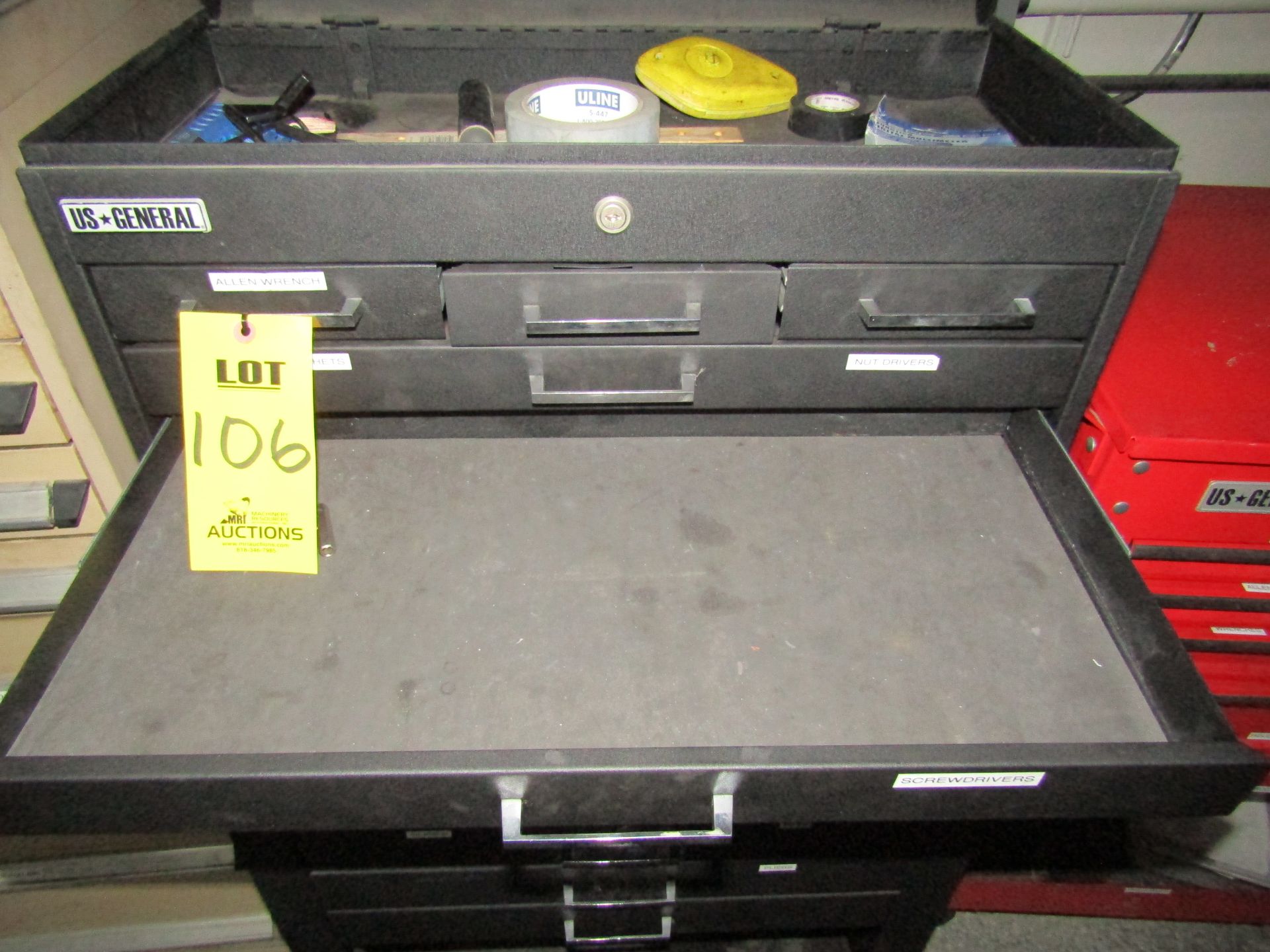 US GENERAL Rolling Tool Box 11 Drawer, Black - Image 6 of 7