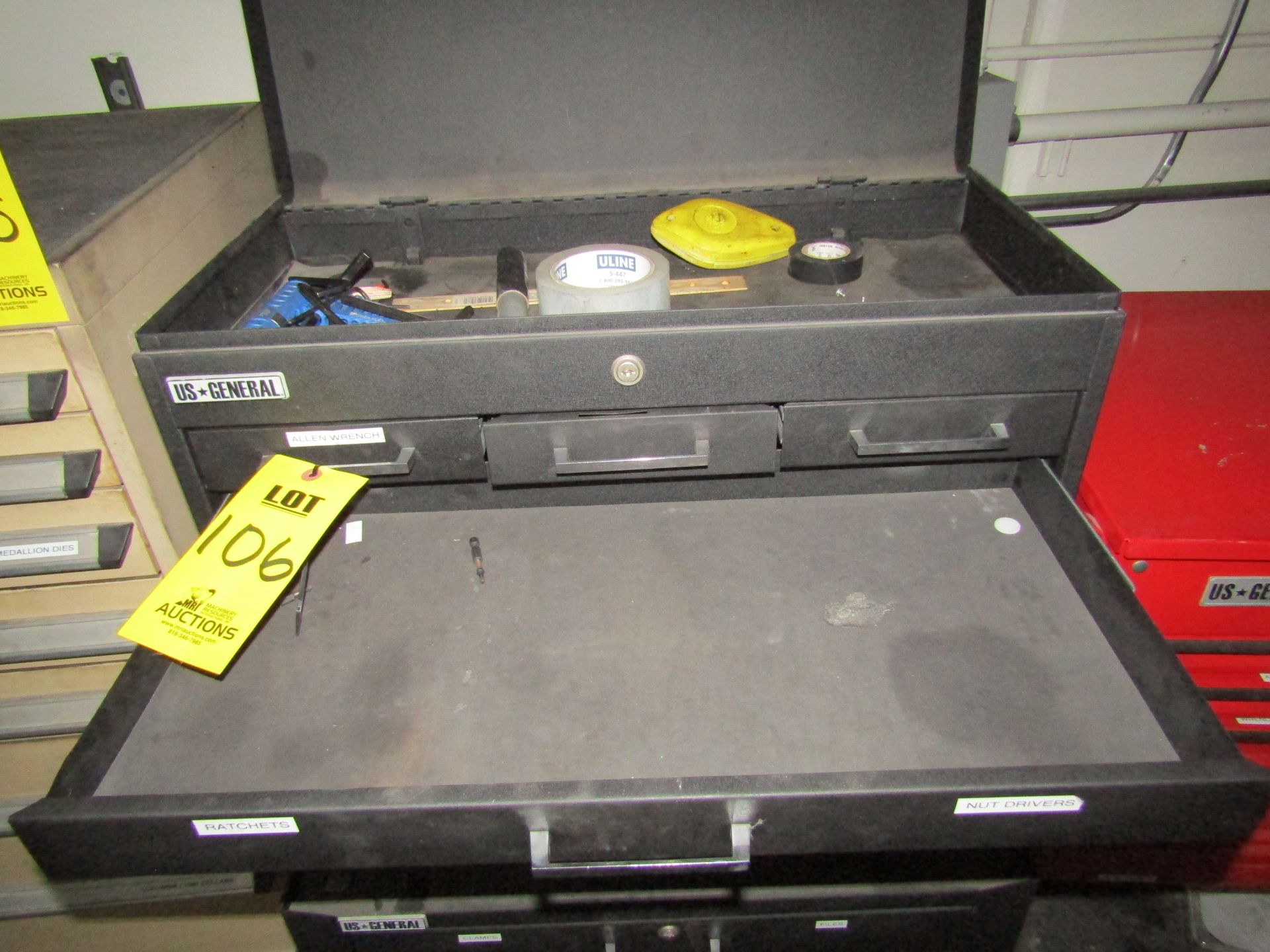 US GENERAL Rolling Tool Box 11 Drawer, Black - Image 5 of 7