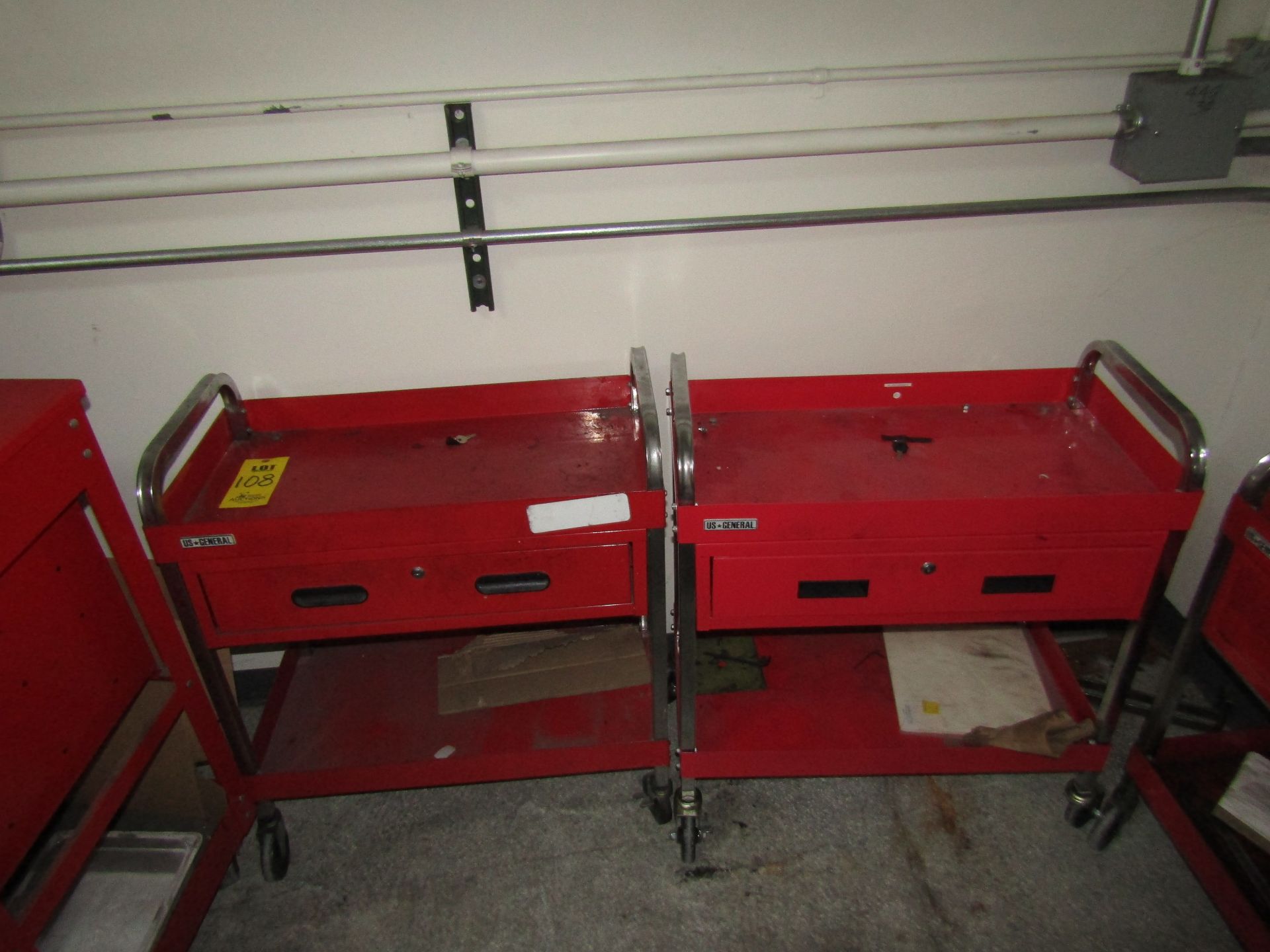 (2) US GENERAL Job Carts With Drawer