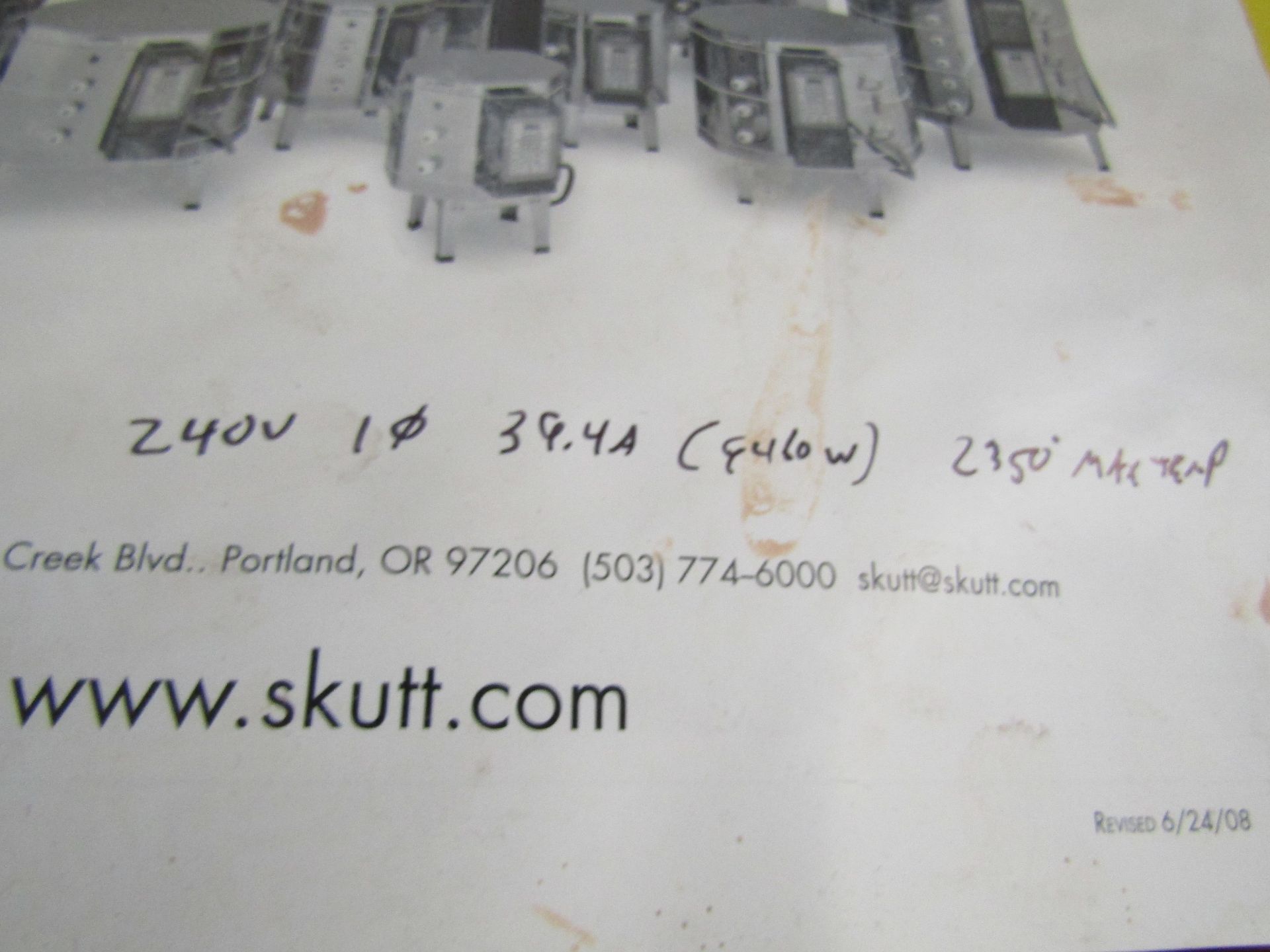 SKUTT Kiln Master KM-1018 Automatic Kiln, Serial 007341, 240 V, Operating Manual - Image 6 of 6