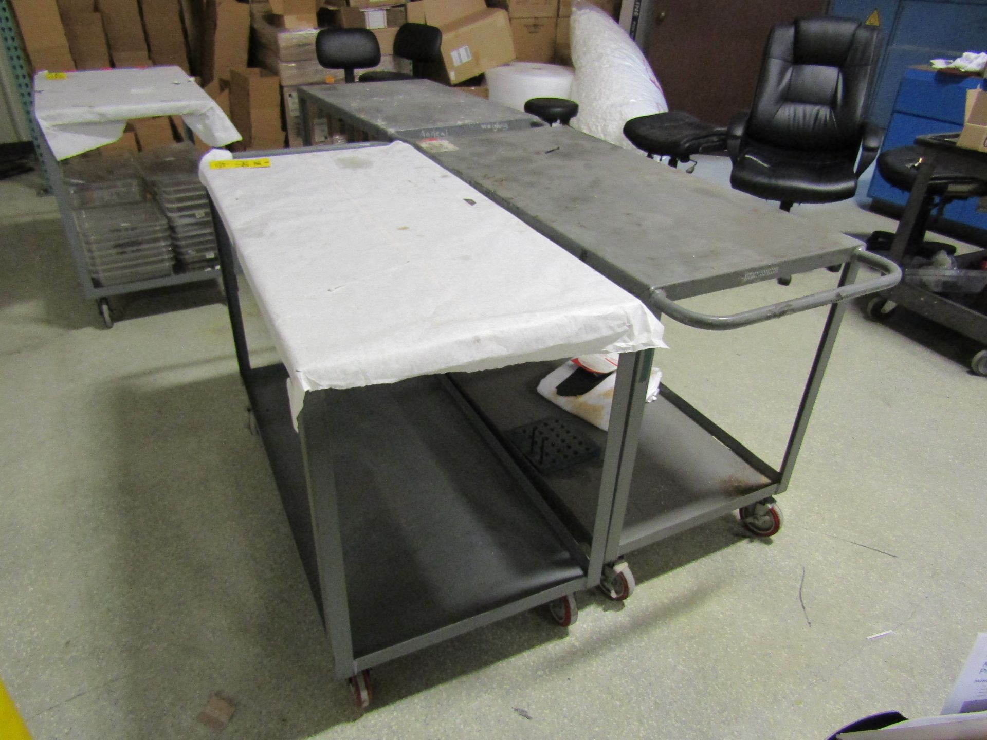 (3) Steel Shop Carts