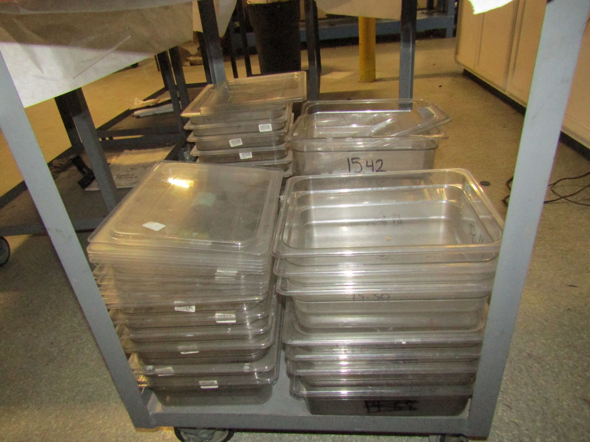 Cart With Contents, Large Quantity Of High-Quality Plastic Cleaning Bins - Image 3 of 3