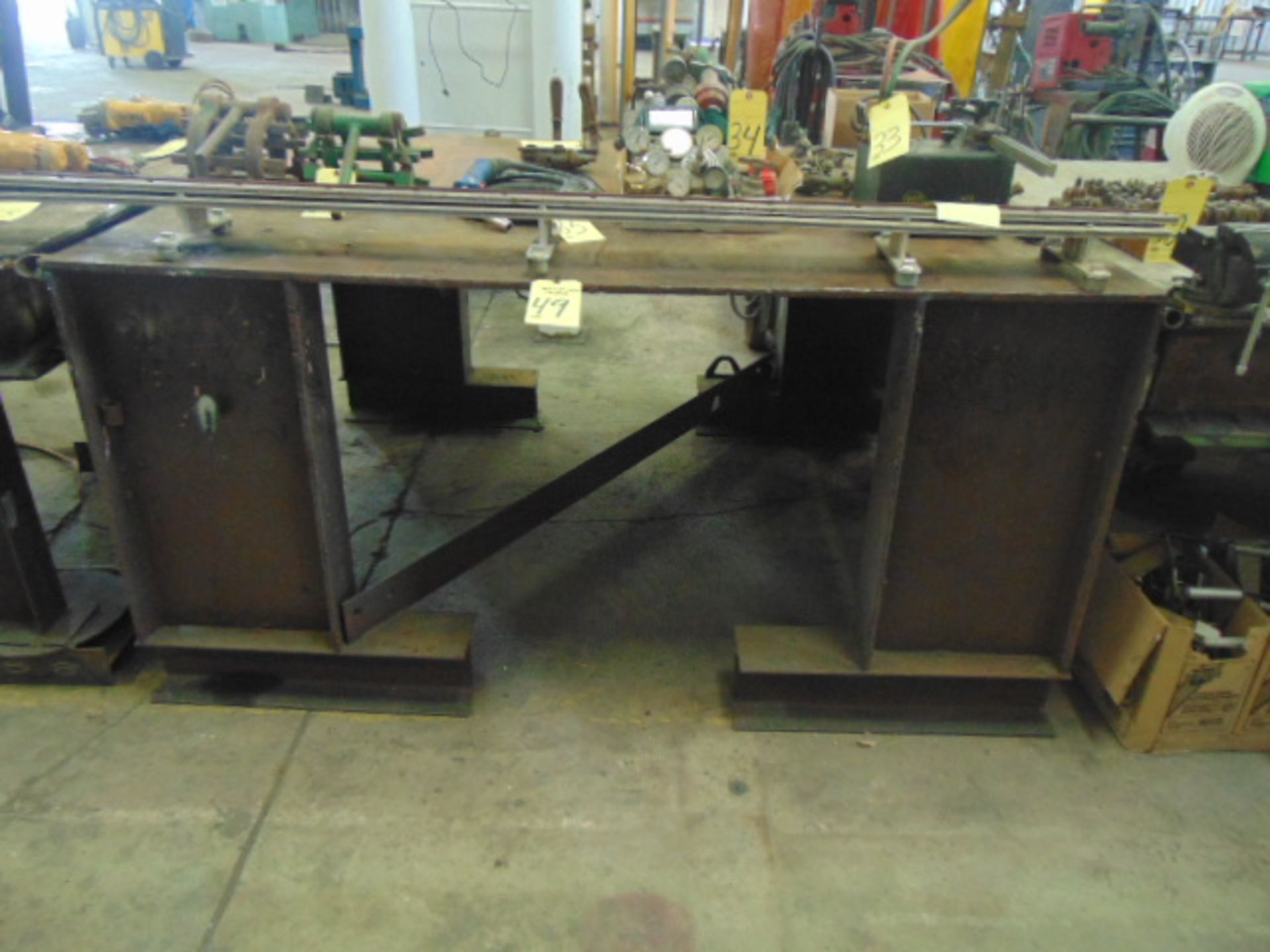 STEEL WELDING TABLE, 72" x 60" x 1/2" (cannot be taken until contents have been removed)