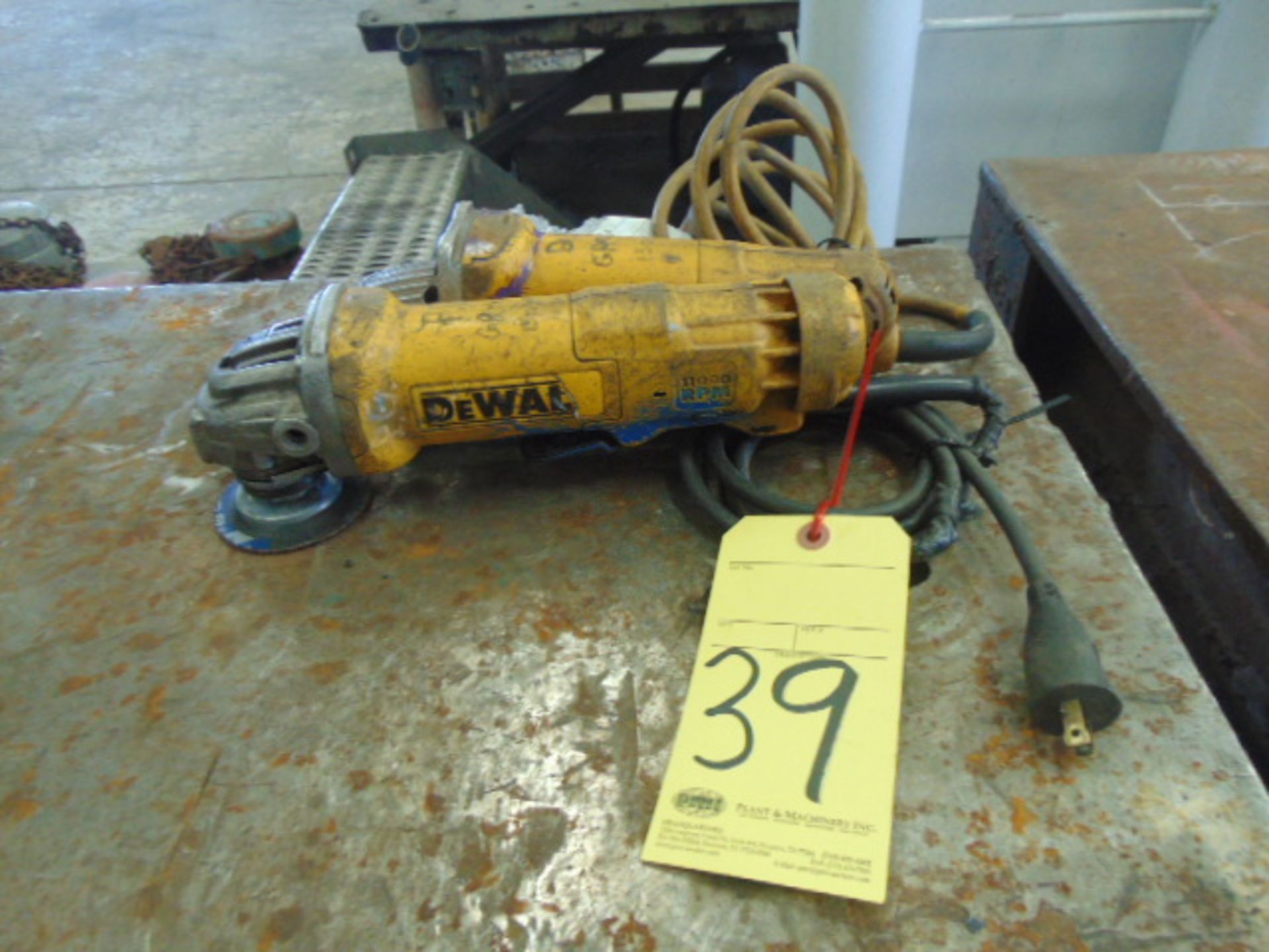 LOT OF ANGLE GRINDERS (2), DEWALT 4-1/2"