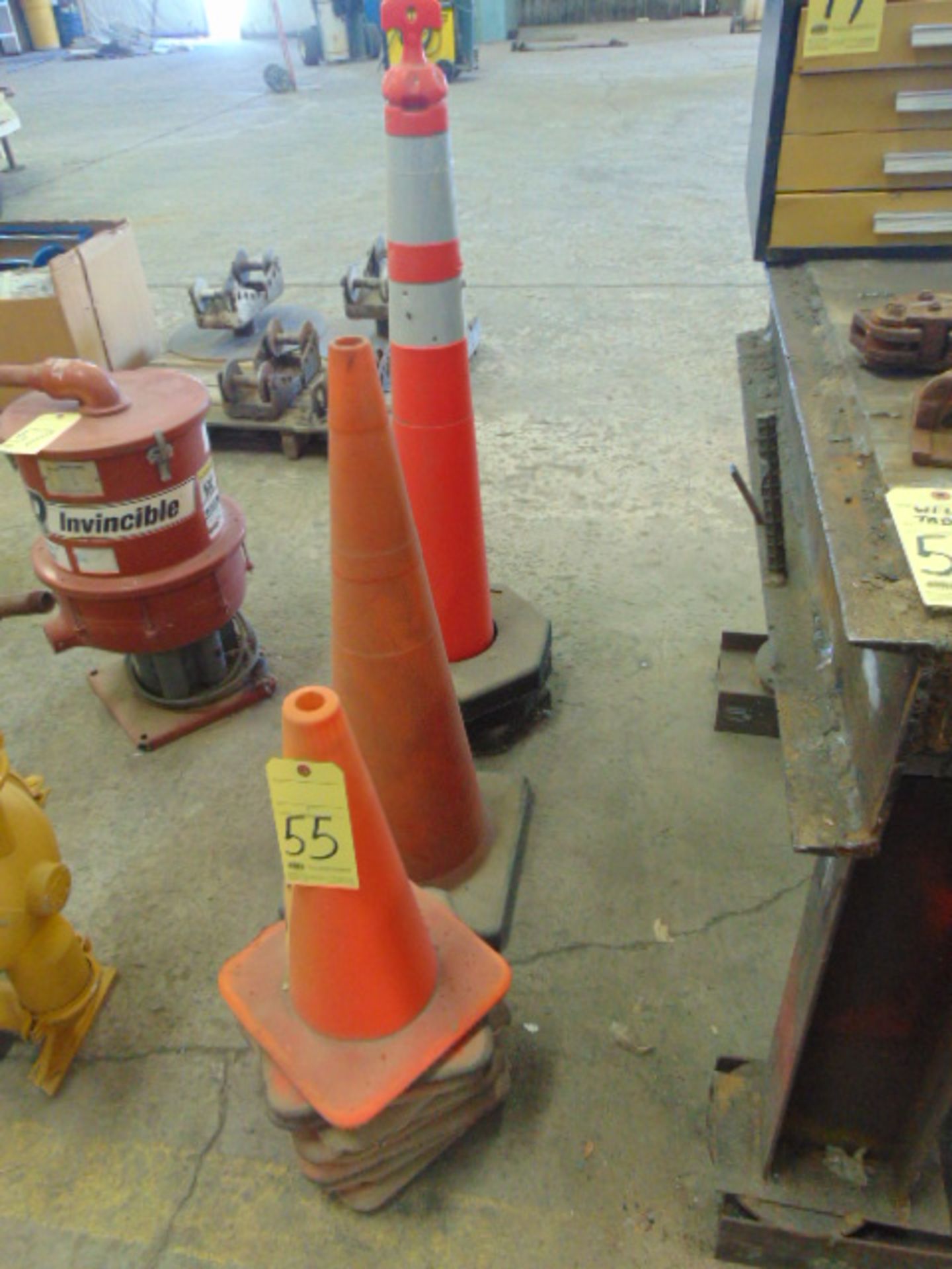 LOT OF SAFETY CONES, assorted