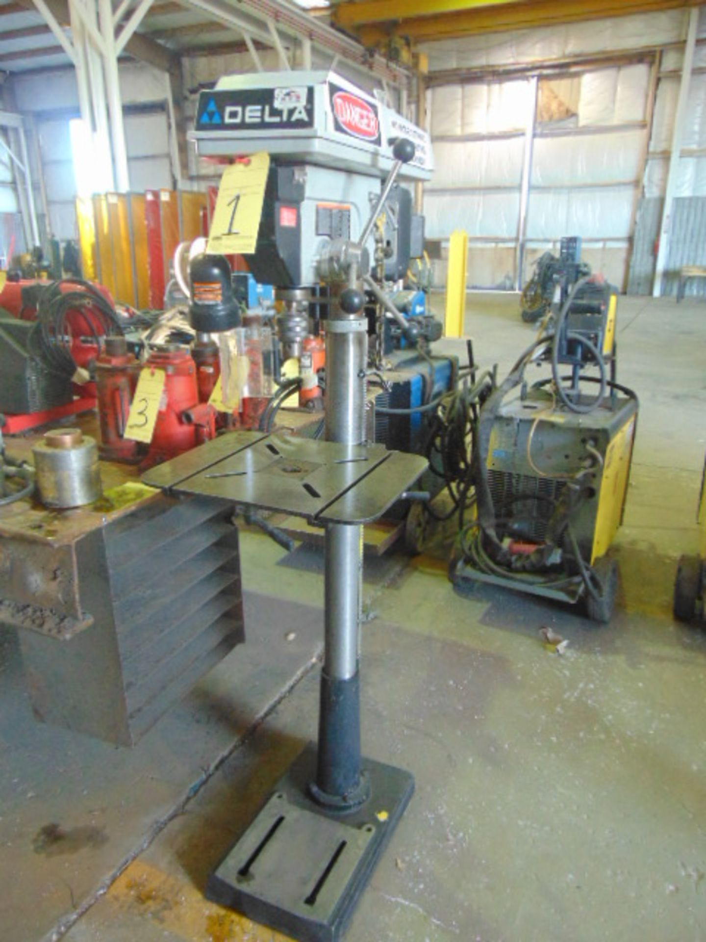 DRILL PRESS, DELTA 15" MDL. 17-950L, elevating table, S/N 2008 28-XL 007127