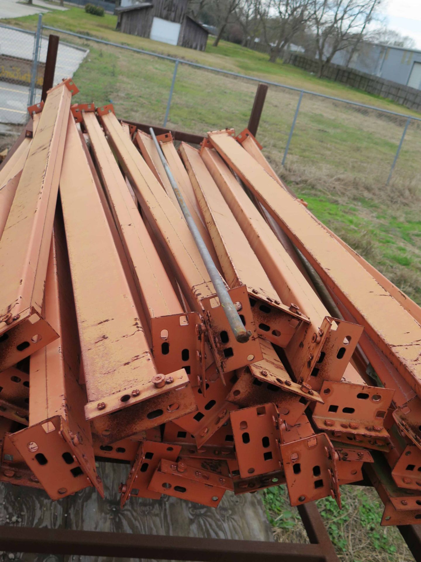LOT CONSISTING OF: pallet rack uprights & cross arms (add'l. cross arms are located on top of Lot - Image 4 of 5