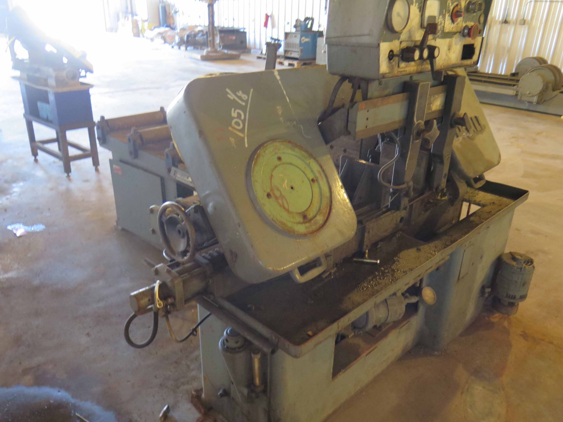 HORIZONTAL BANDSAW, DOALL, 12" rd. cap., 300 FPM, 105-1/8"L. blade, 4'L. roller conveyor, S/N N.A. - Image 3 of 4