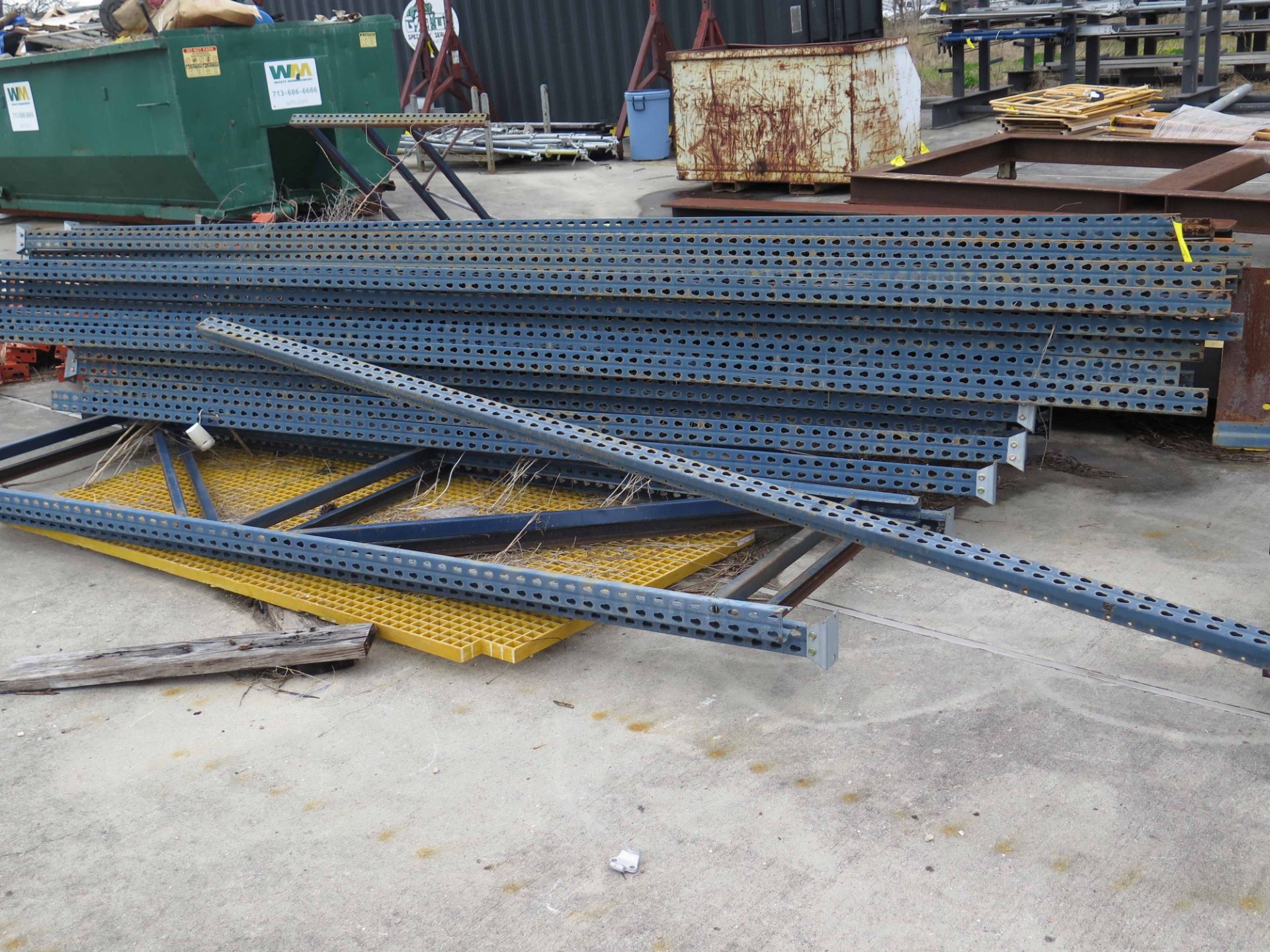 LOT CONSISTING OF: pallet rack uprights & cross arms (add'l. cross arms are located on top of Lot - Image 2 of 5