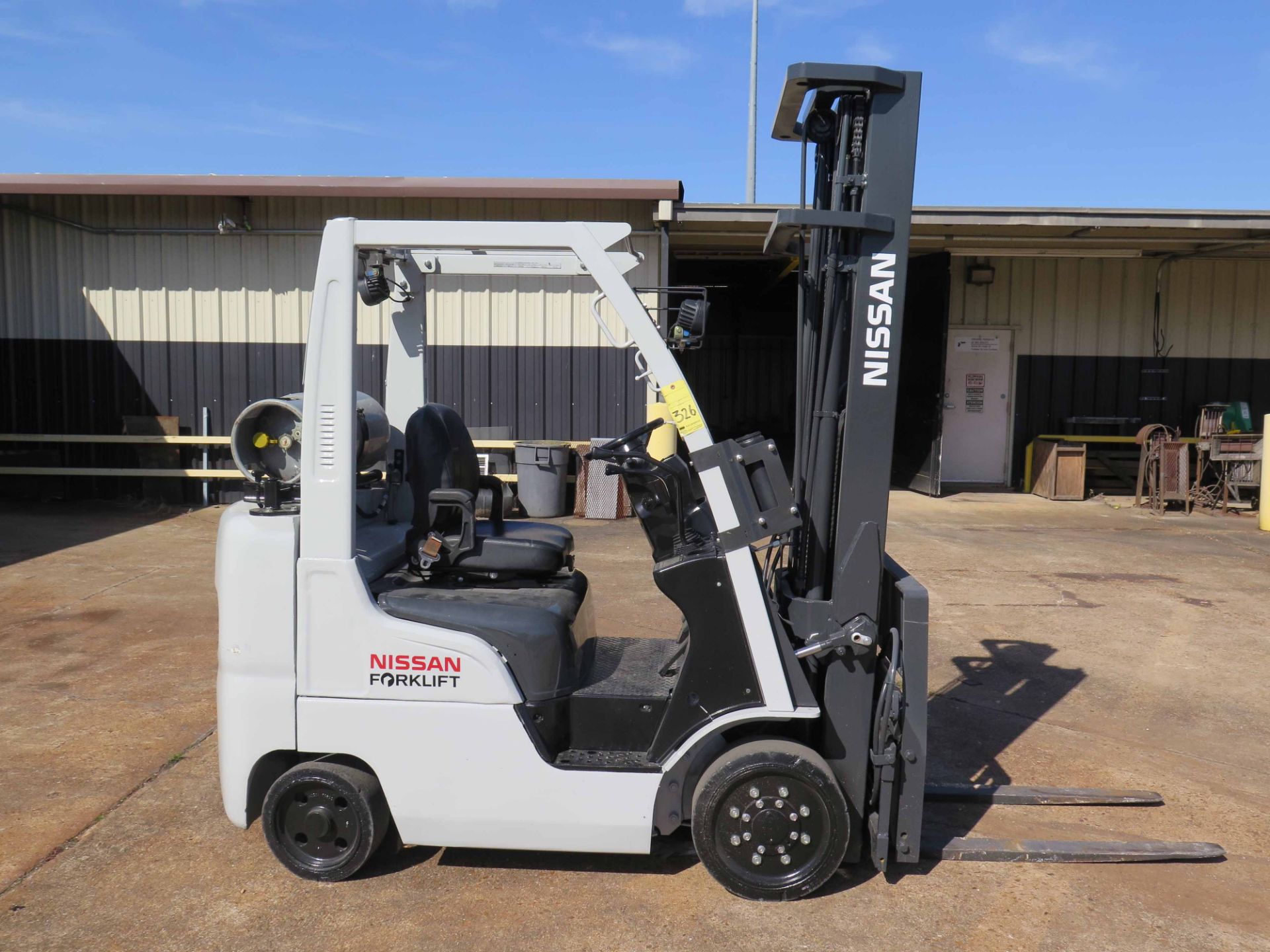 LPG FORKLIFT, NISSAN 5,000 LB. CAP. MDL. MCP1F2A25LV, new 2013, LPG, 3-stage mast, 238" max. lift