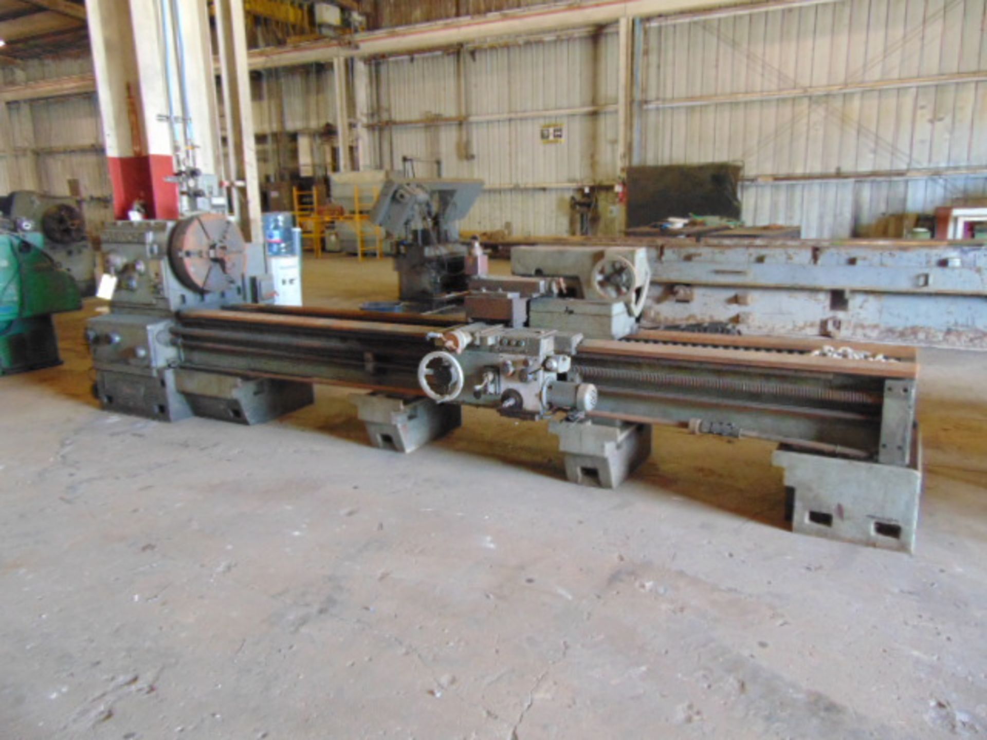 ENGINE LATHE, DAINICHI 29.5” X 137” MDL. DHK75-3.5C, 21” sw. over crosslide, 3.5” bore, spds: 14–