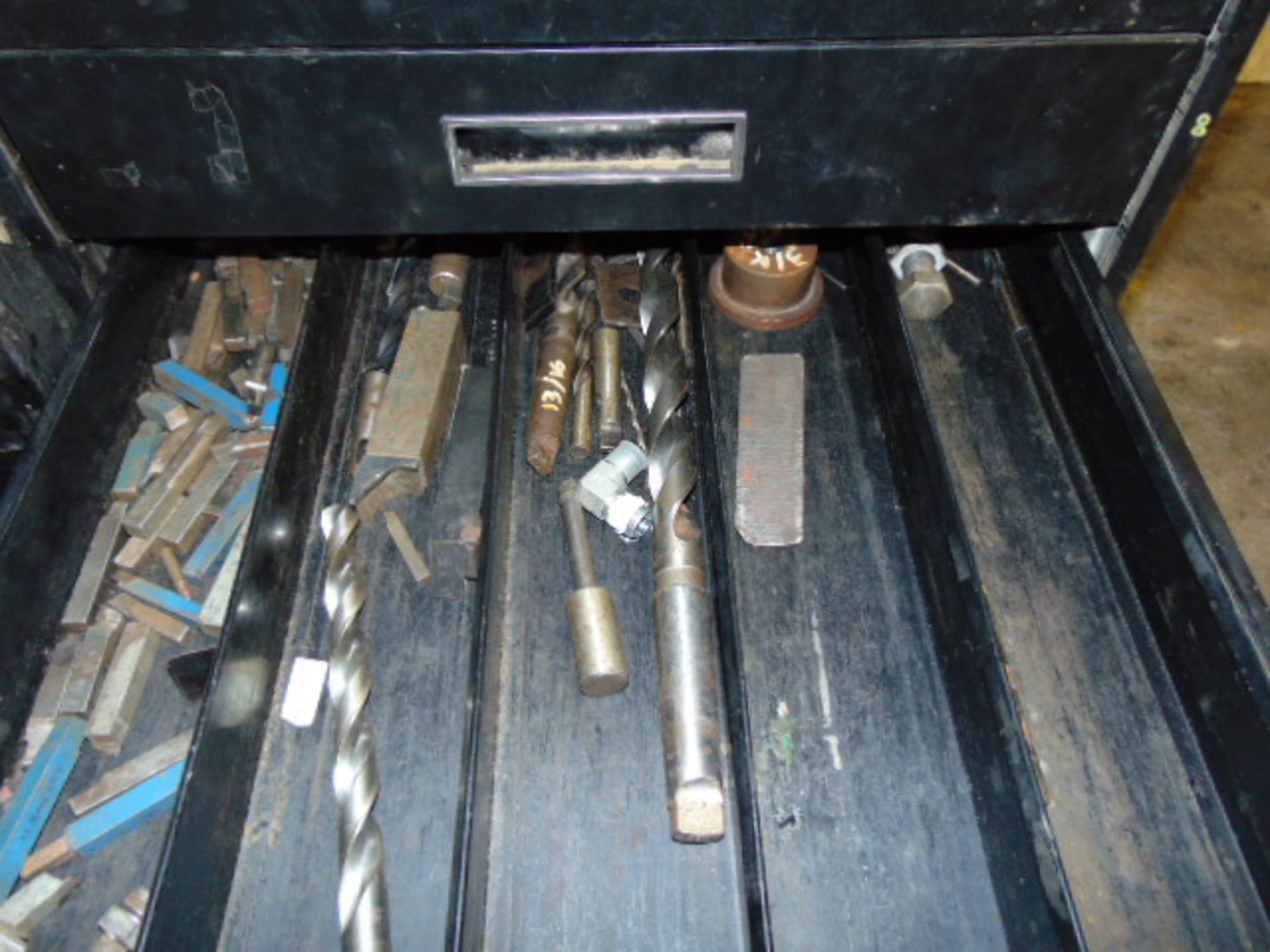 CABINET, w/assorted drills - Image 9 of 11