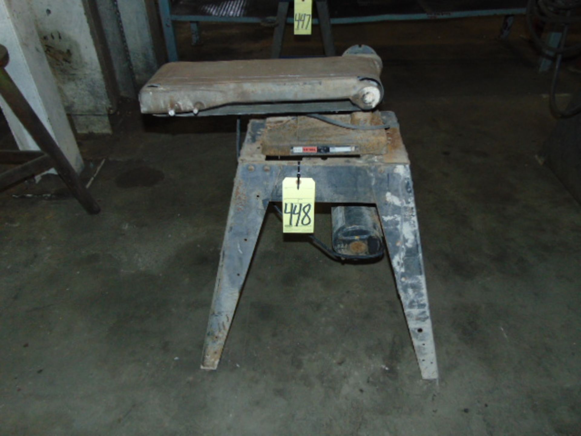 HORIZONTAL BELT SANDER, CRAFTSMAN 6", on fabricated frame