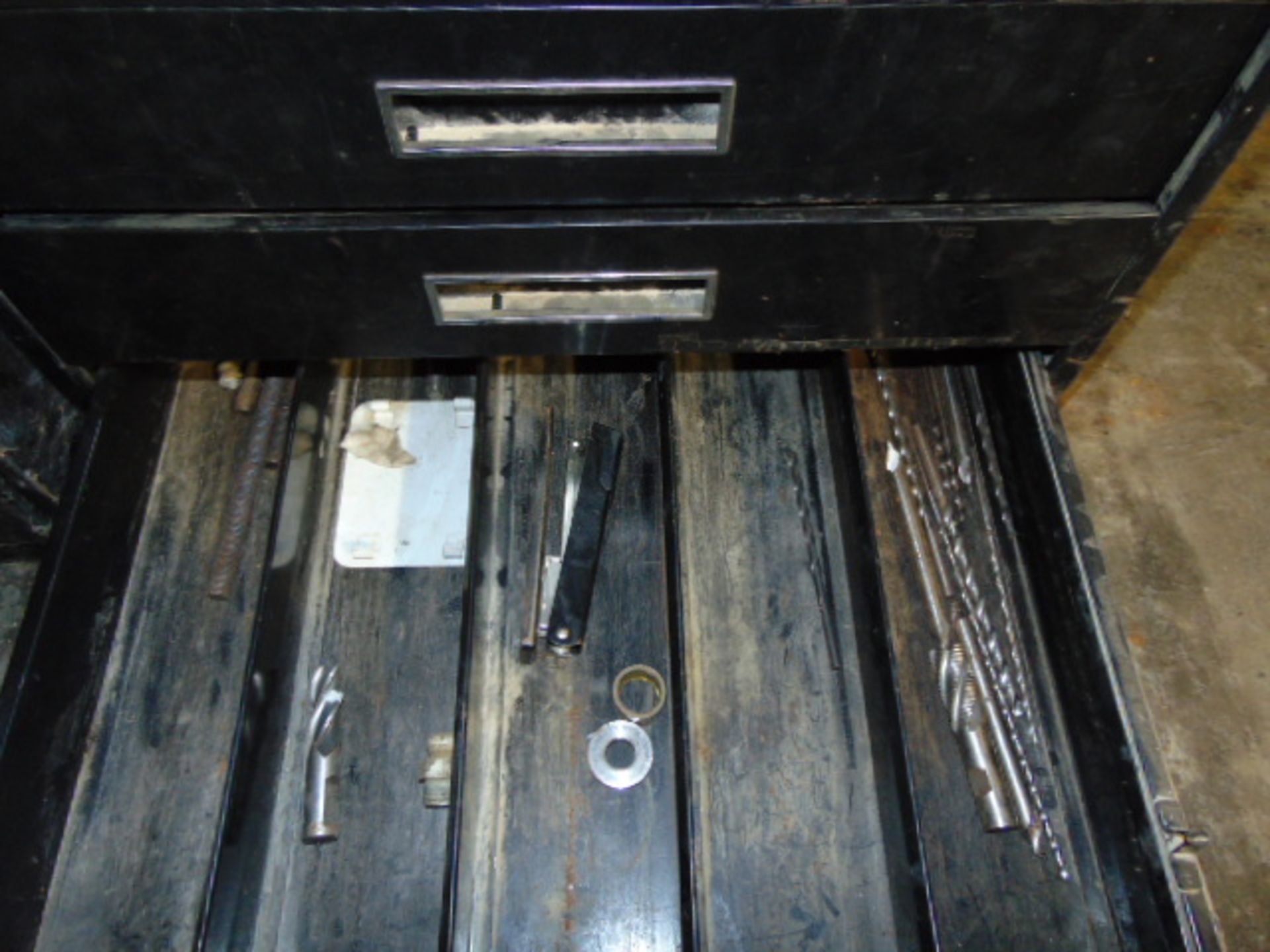 CABINET, w/assorted drills - Image 11 of 11