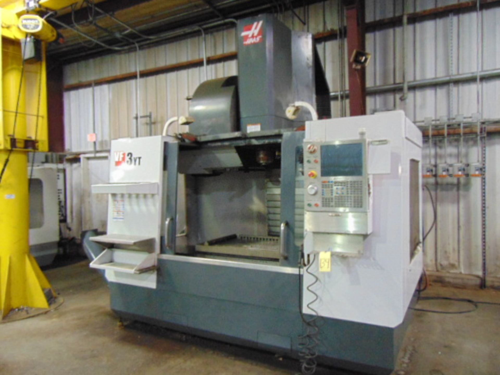 VERTICAL MACHINING CENTER, HAAS MDL. VF3YT/50, new 9/2013, 24” x 54” table, 40” X-axis travel, 26”