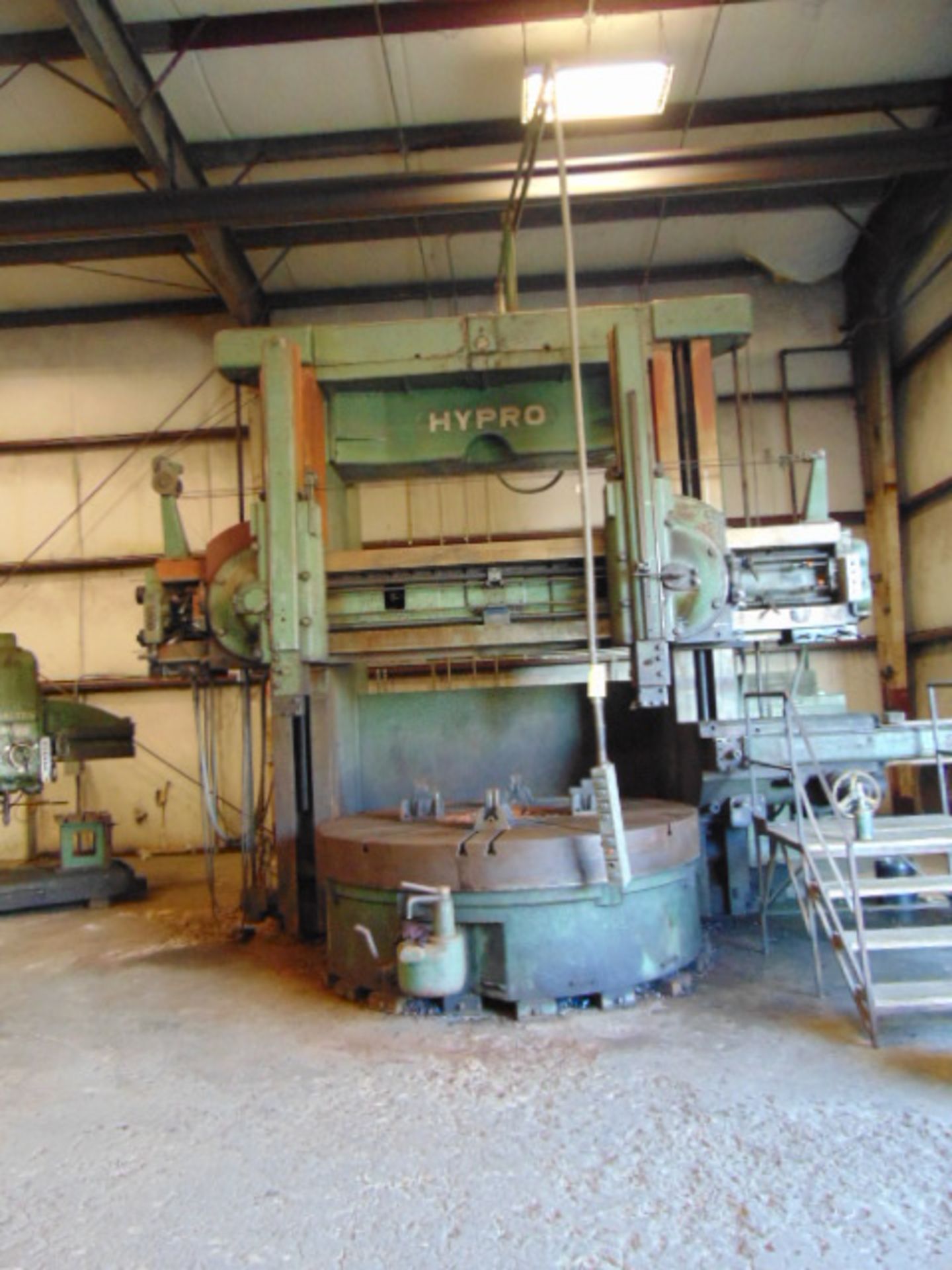 VERTICAL BORING MILL, GIDDINGS & LEWIS HYPRO 96”, approx. 104” sw. to column, approx. 96” under - Image 2 of 13