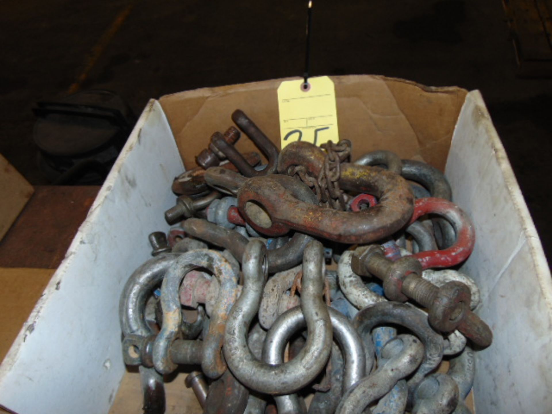 LOT OF SHACKLES, assorted (in one box)