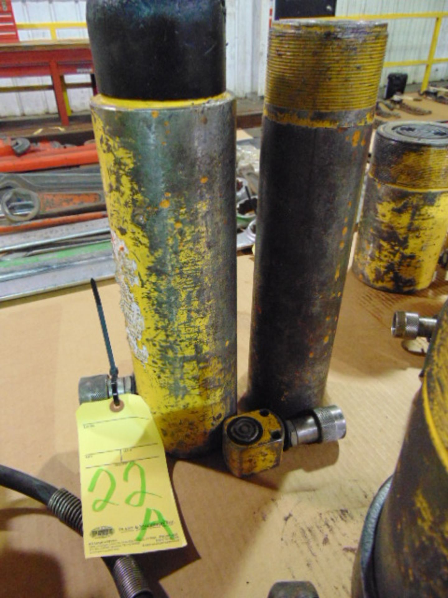 LOT OF HYDRAULIC CYLINDERS (3), ENERPAC, assorted