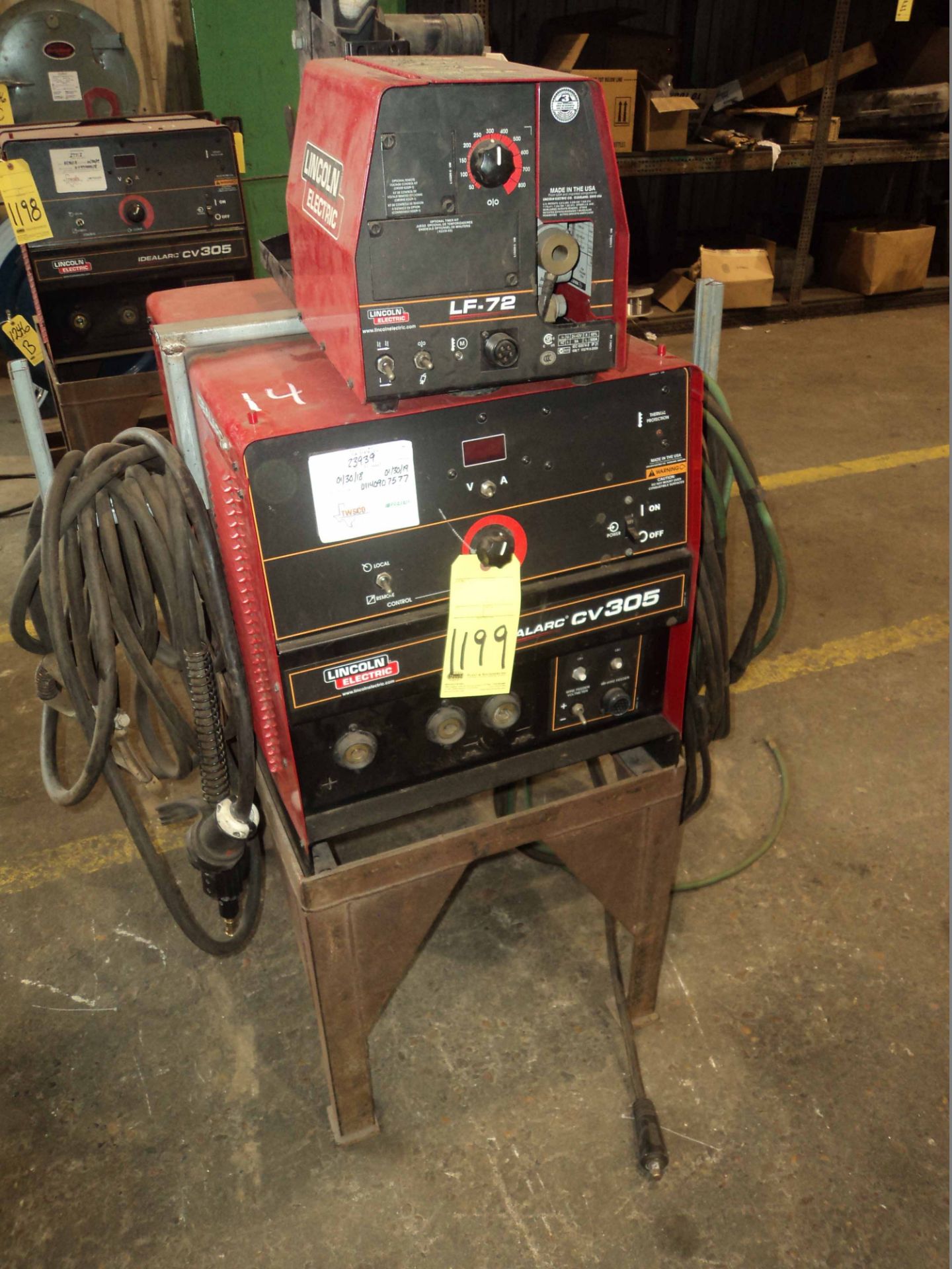 MIG WELDER, LINCOLN MDL. CV305, new 2014, 315 amps @ 32 v., 100% duty cycle, Lincoln Mdl.LF72 wire