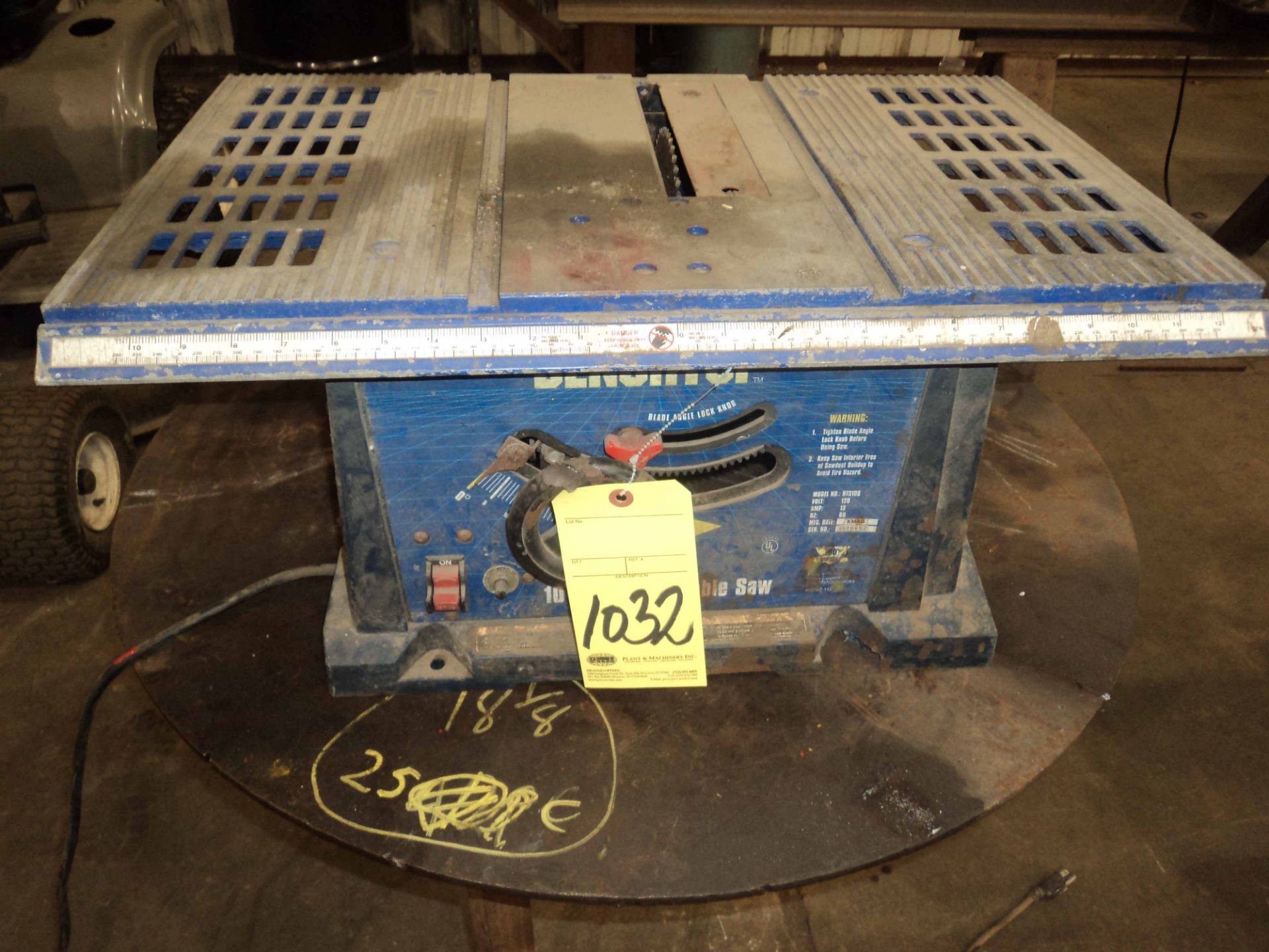 BENCH TOP TABLE SAW, 10", w/table