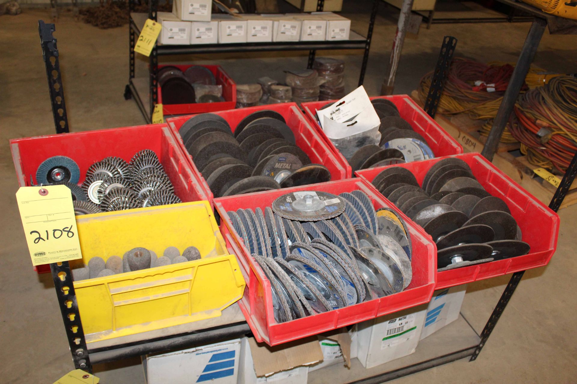 LOT OF ABRASIVE FLAPPER, GRINDING, KNOTTED WIRE DISC, NORTON